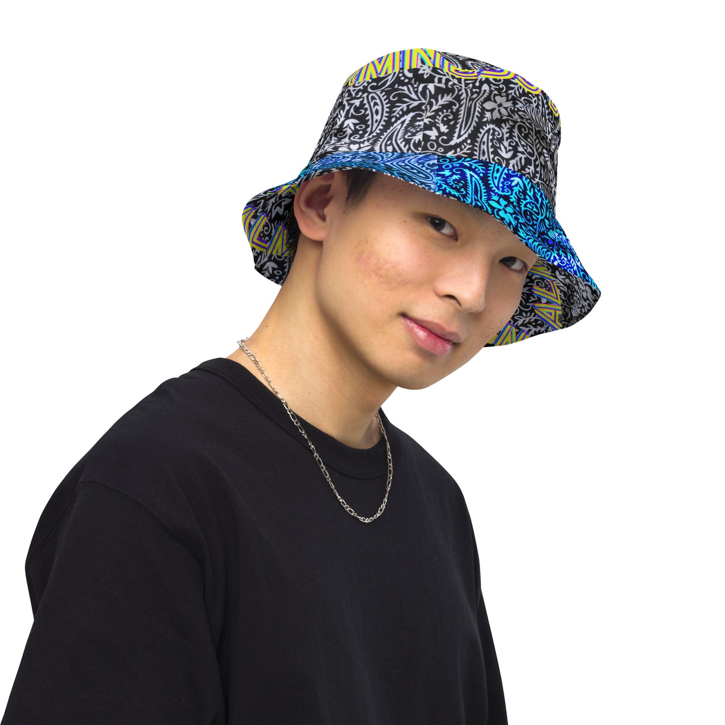 Black & White Bandana, Reversible bucket hat