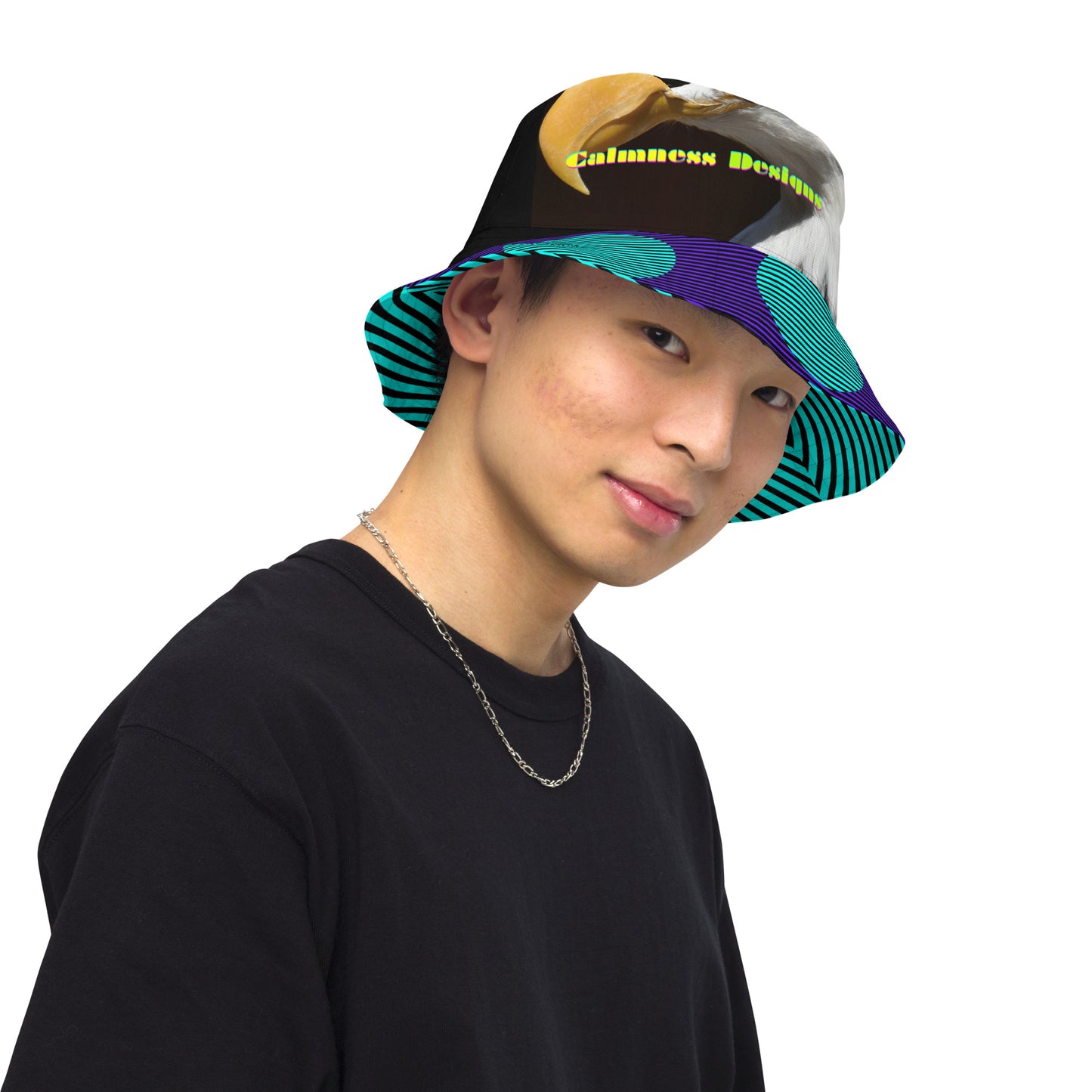 Calmness Designs, Bald Head, FLY-AWAY PLAYER 106 Reversible bucket hat