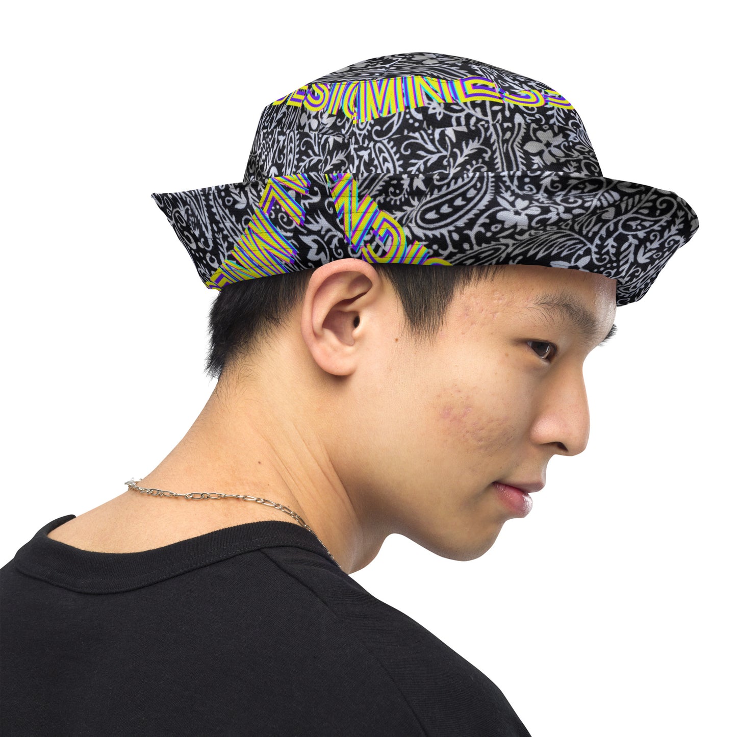Black & White Bandana, Reversible bucket hat