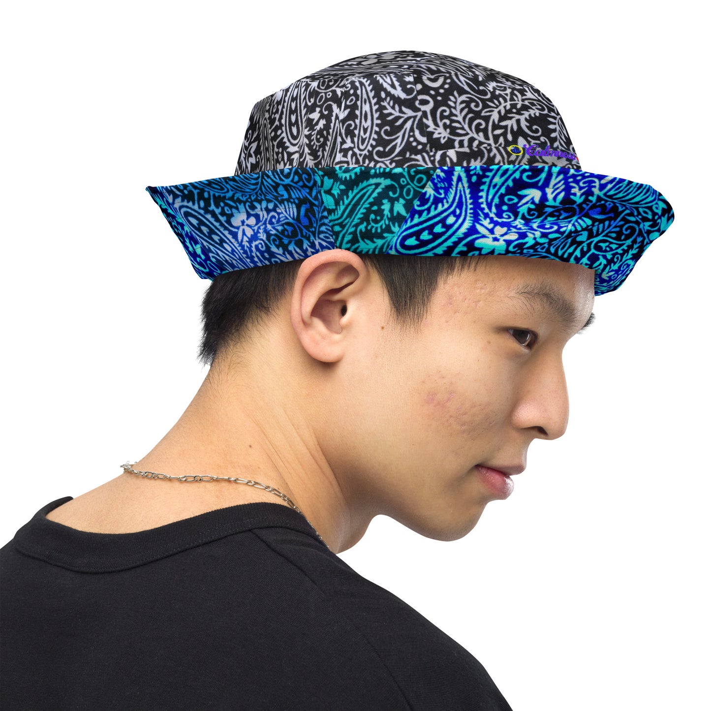 Black & White Bandana, Reversible bucket hat