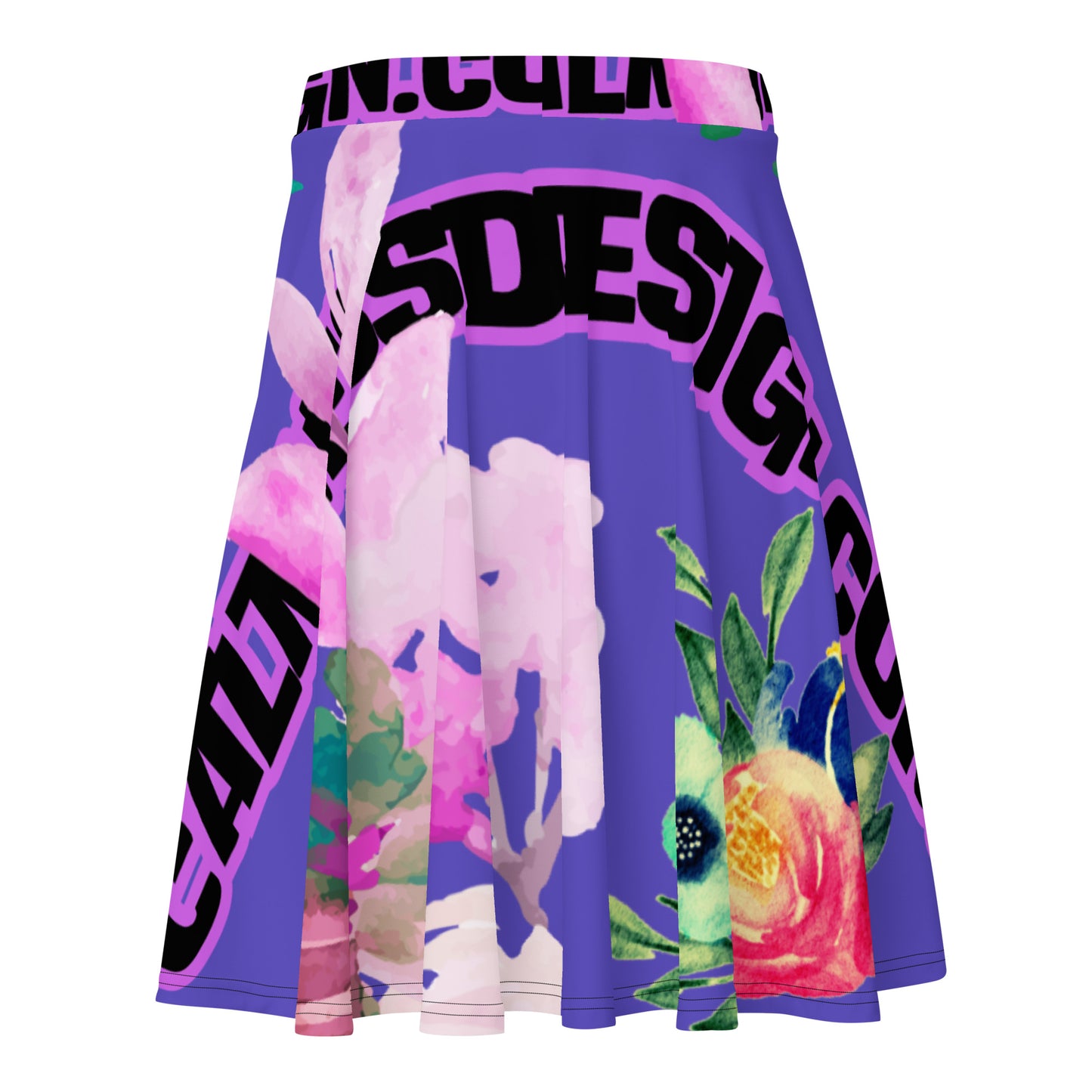 Wreaths Watercolor Flower Cutout, Calmness Designs, Calmnessdesign.COM, Skater Skirt