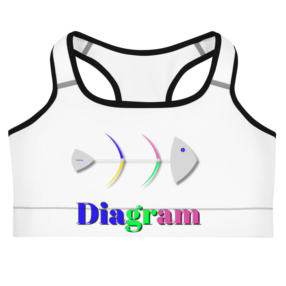 Fish Bone Diagram, CALMNESS DESIGNS, Creative Designer's, Sports bra