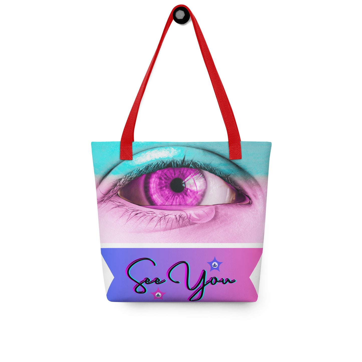 Eye See You, EYE, Calmness Designs LOGO STAR, Tote bag