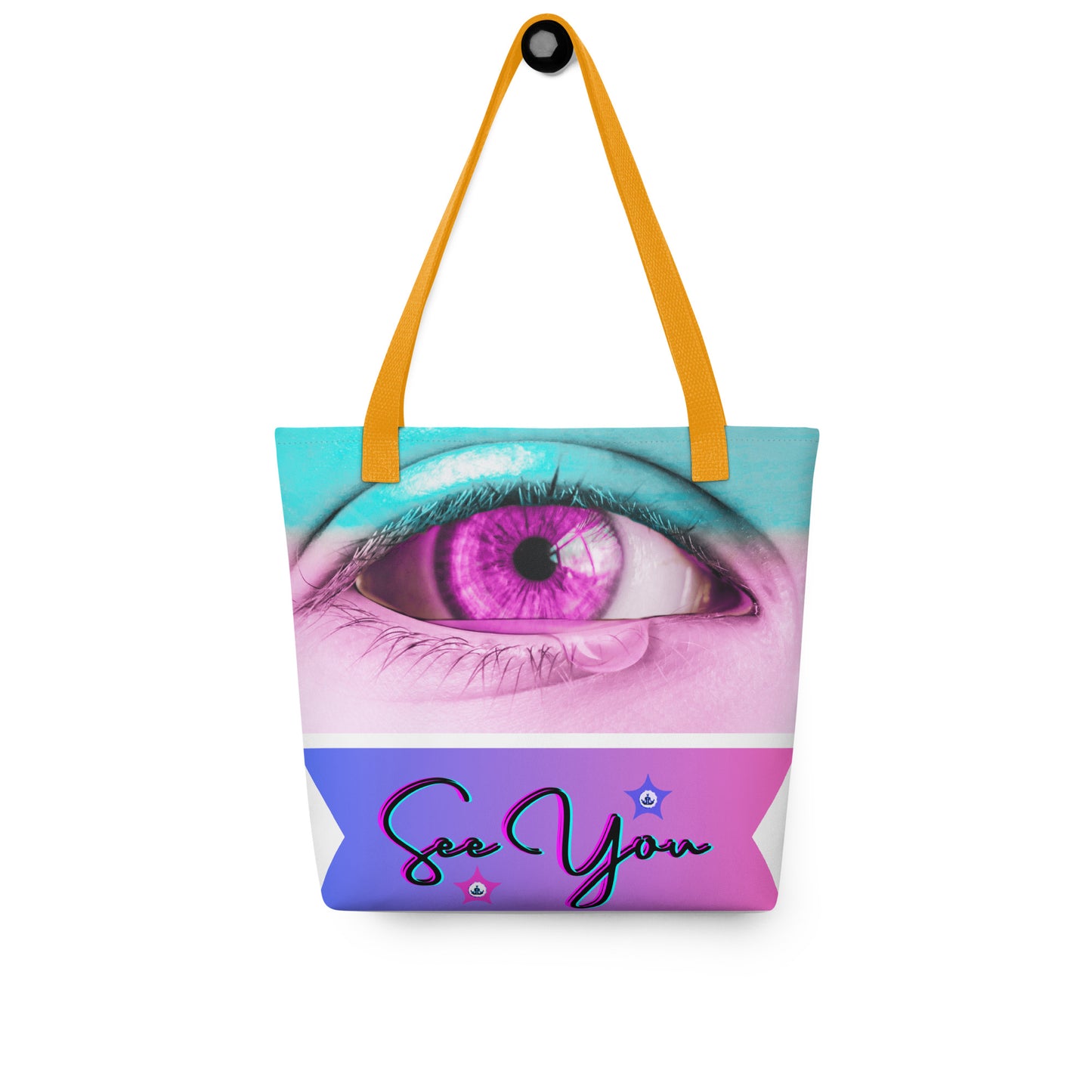 Eye See You, EYE, Calmness Designs LOGO STAR, Tote bag