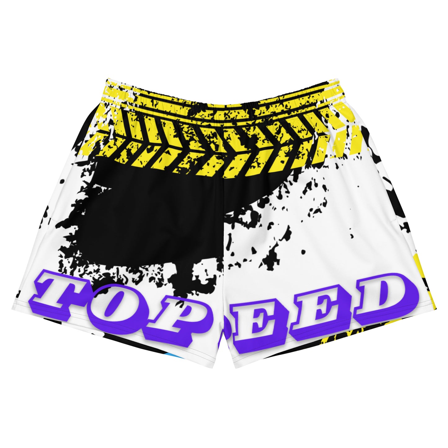 Car Tire Track, Top Speed, Calmnessdesign.COM, All-Over Print Unisex Athletic Shorts