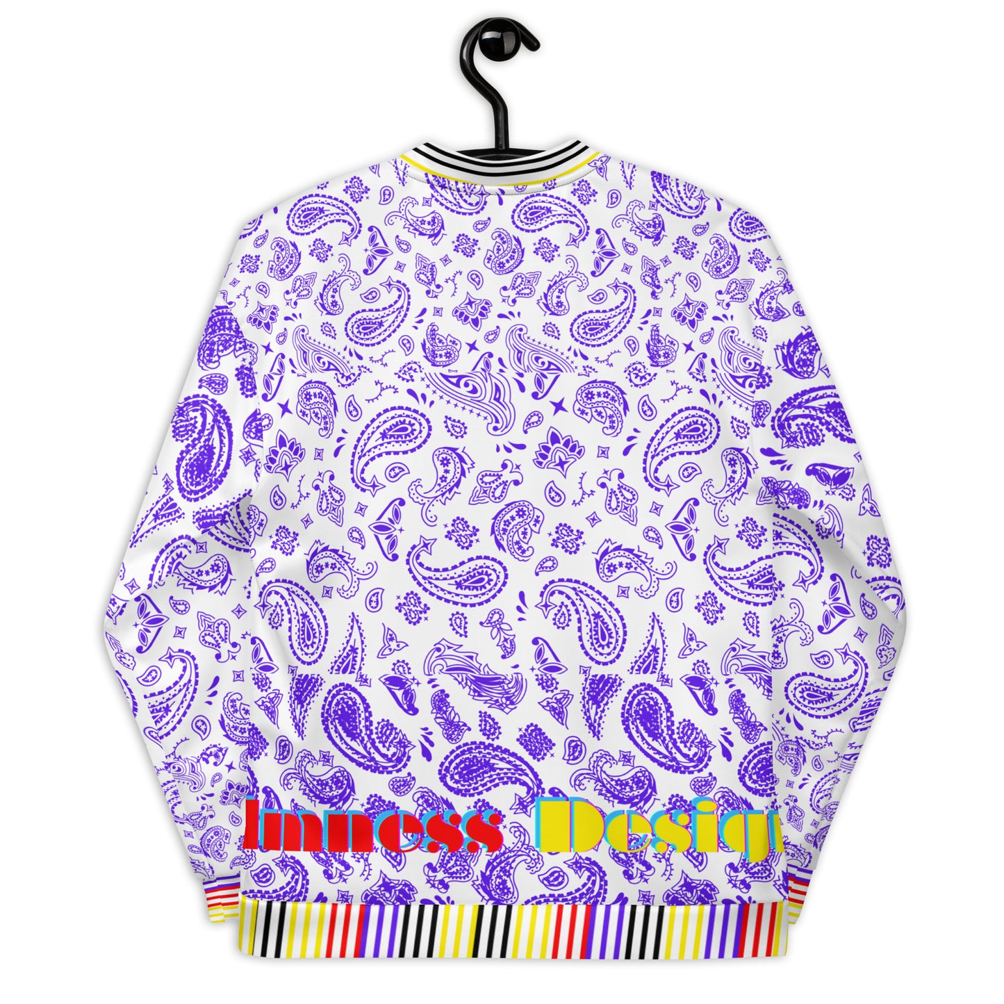 Bandana Seamless Pattern, Multicolor, Unisex Bomber Jacket