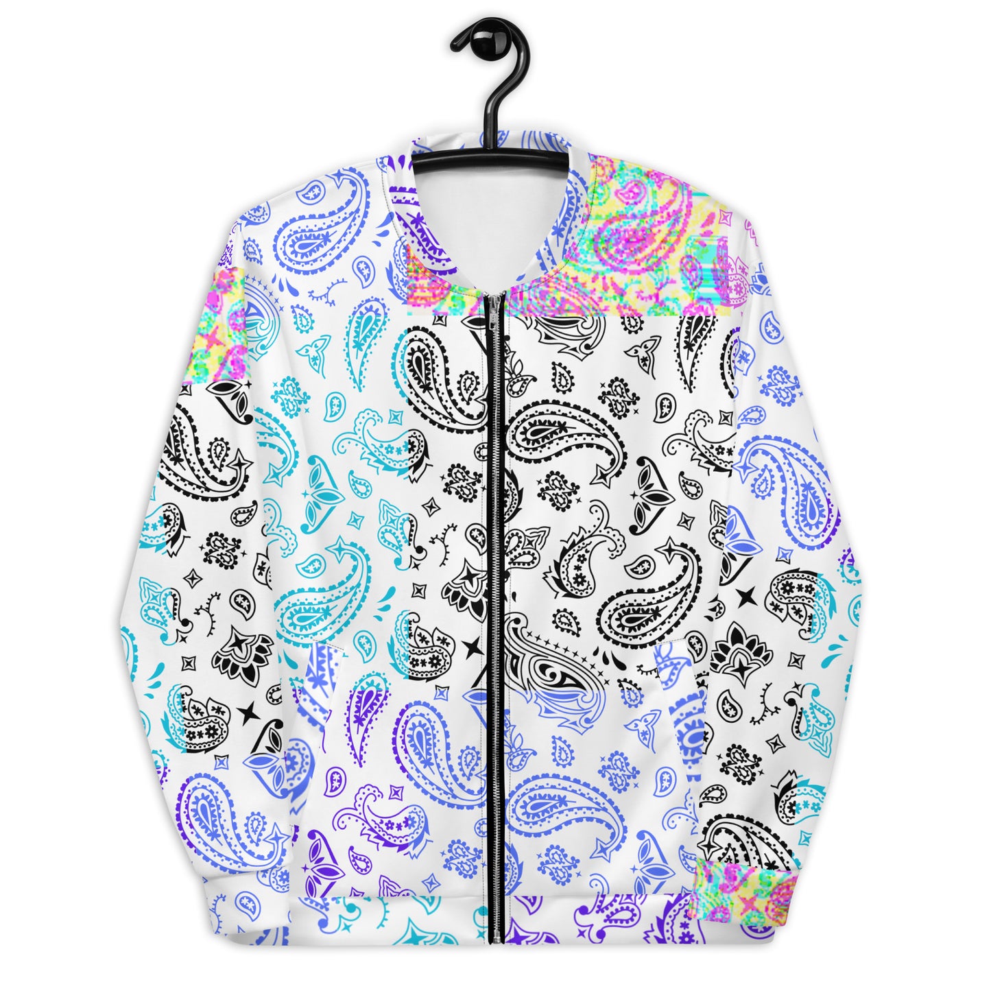 Multicolor, Bandana Seamless Pattern, Unisex Bomber Jacket