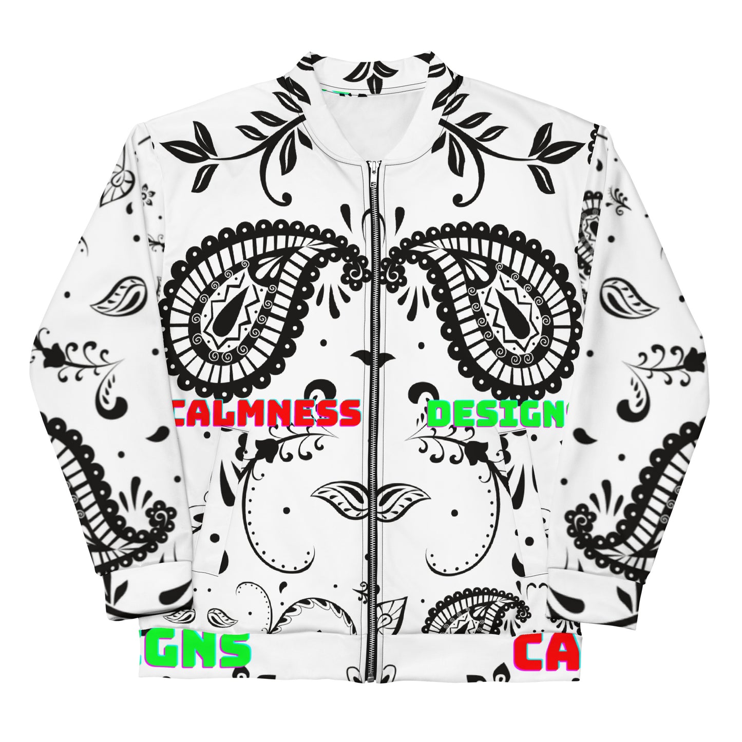 Paisley Pattern, Ornament Line, Unisex Bomber Jacket