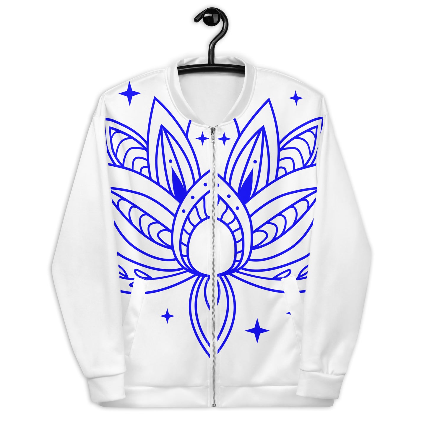 Symbol of Lotus Flower, Calmness Designs, Unisex Bomber Jacket