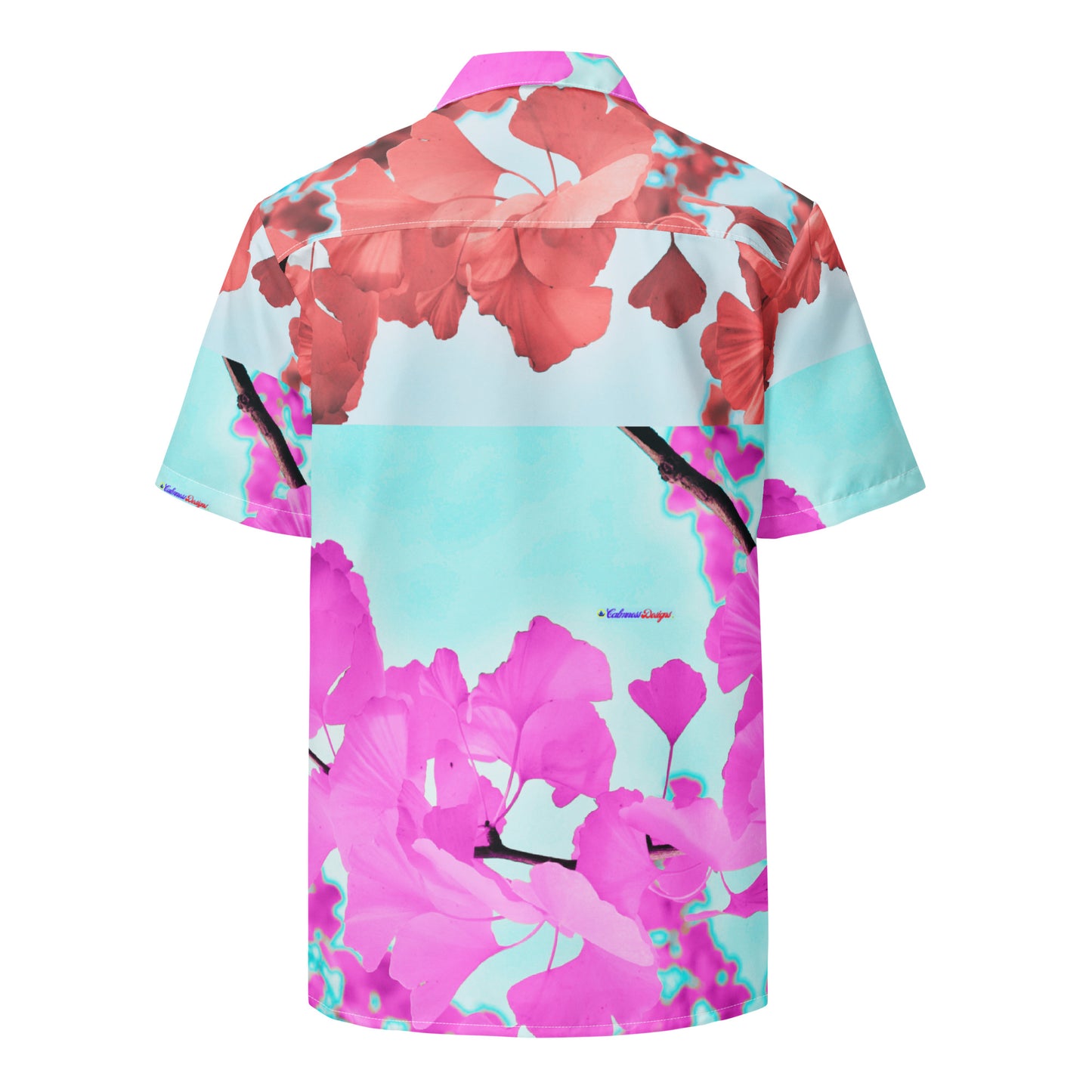 Ginkgo Tree Leaves, Calmness Designs, Unisex button shirt