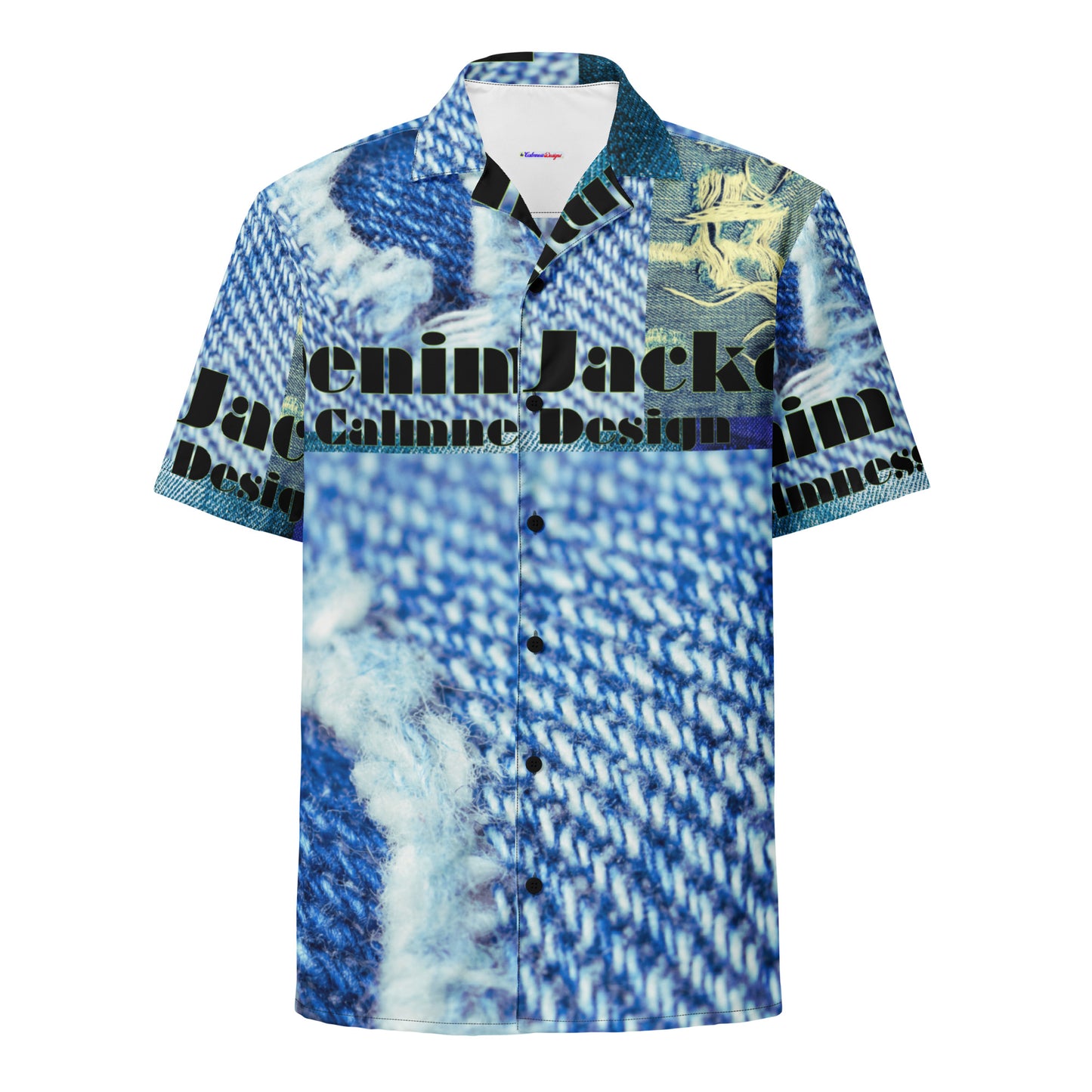 Tear on Denim, Old Jeans, By Calmnessdesign.COM, Unisex button shirt