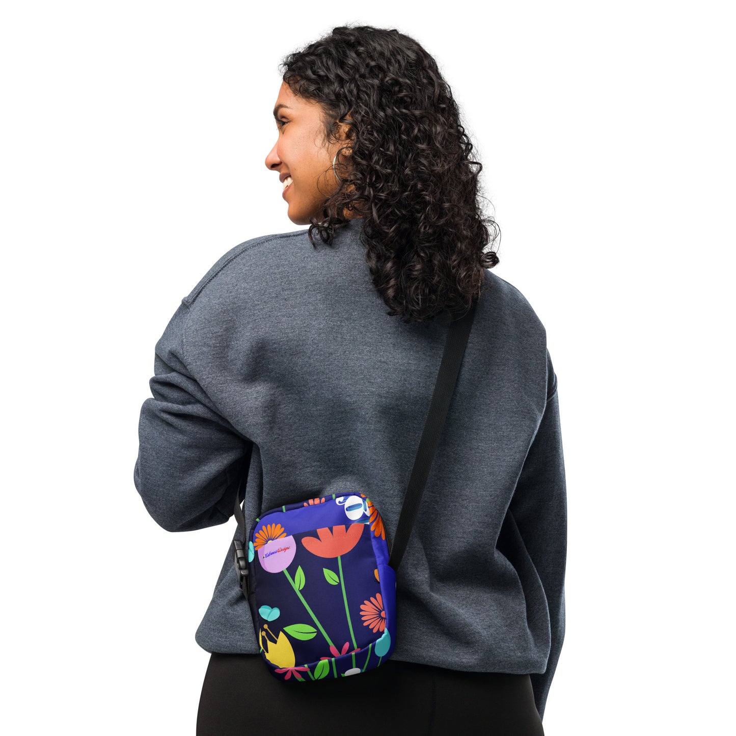 Colorful Spring Flowers, CALMNESS DESIGNS, Creative Designer's, Utility crossbody bag