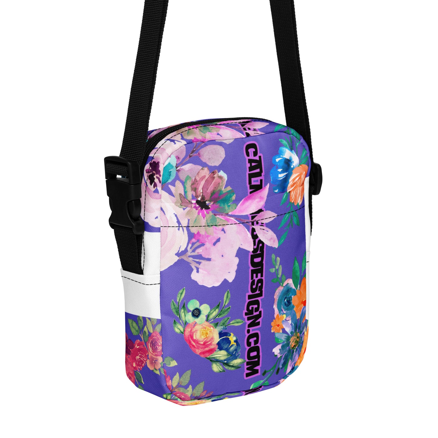 Wreaths Watercolor Flower Cutout, Calmness Designs, Calmnessdesign.COM, Utility crossbody bag