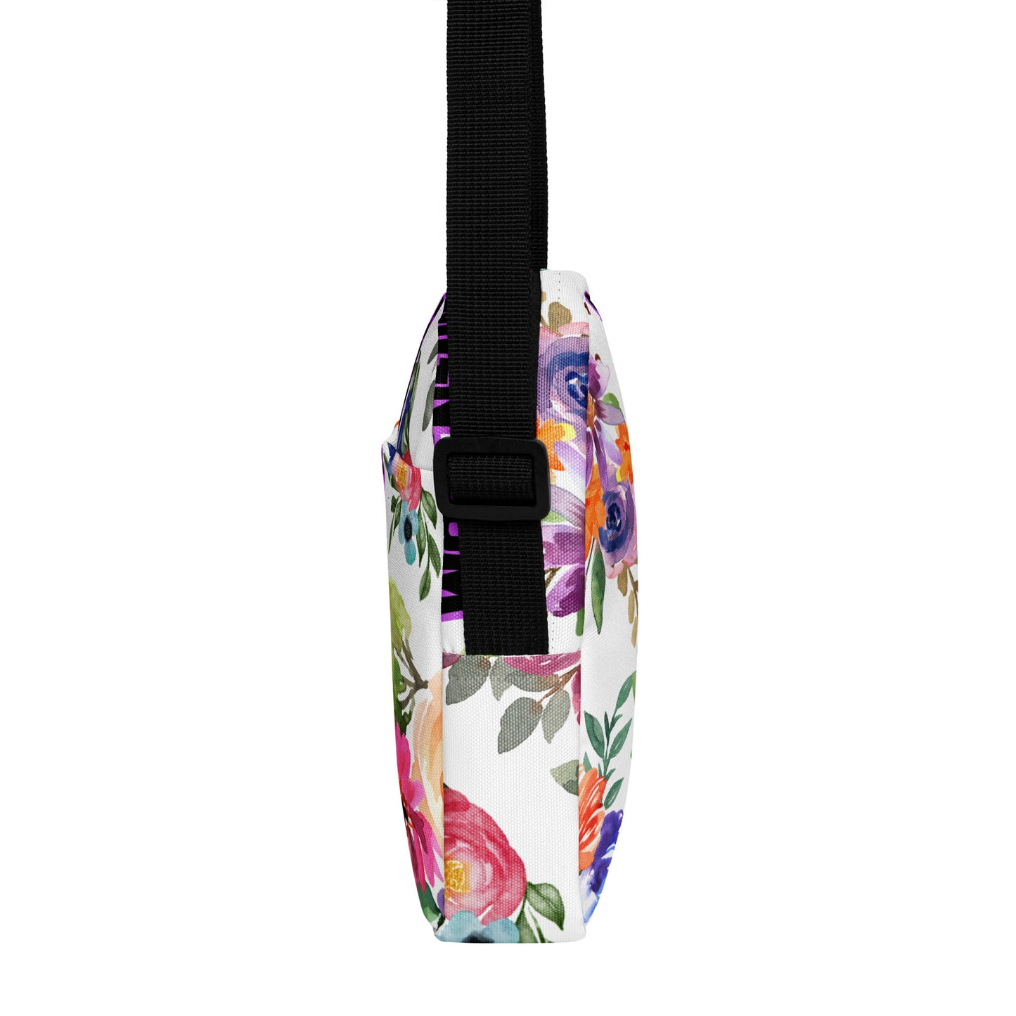Wreaths Watercolor Flower Cutout, Calmness Designs, Calmnessdesign.COM, Utility crossbody bag