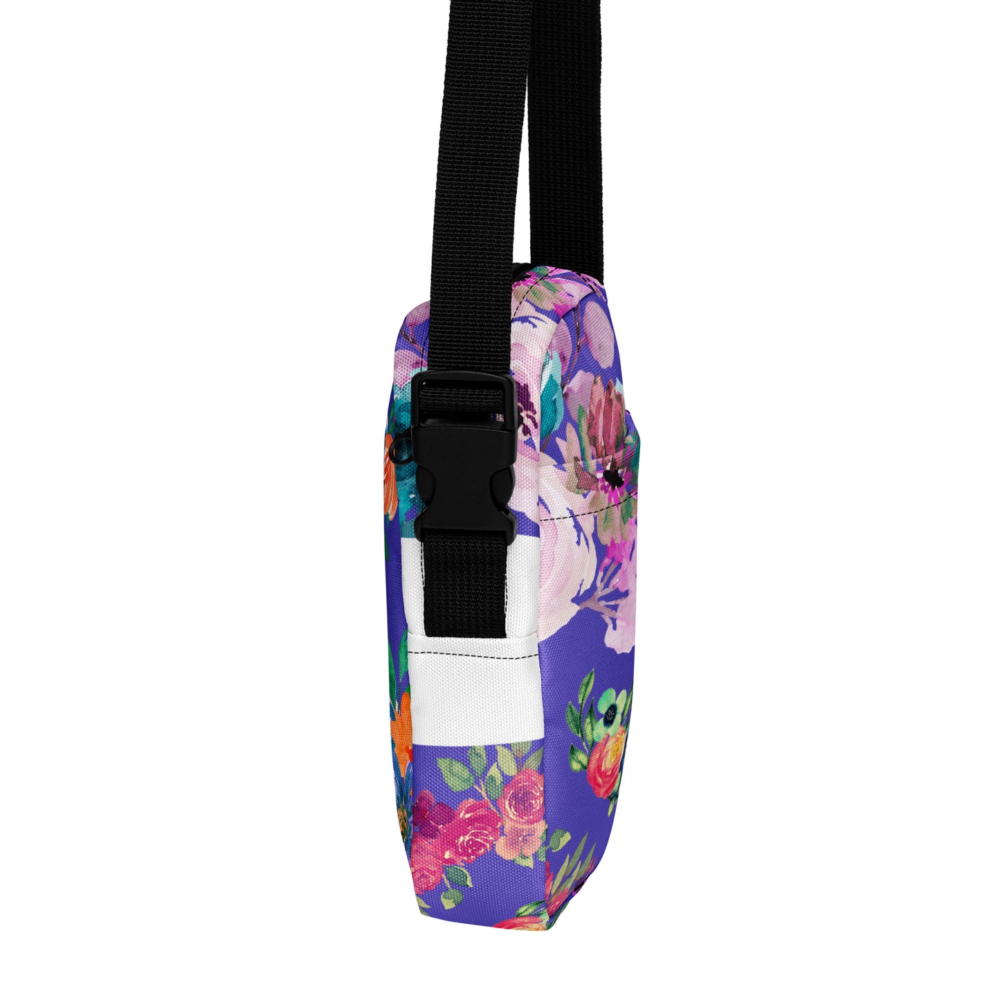 Wreaths Watercolor Flower Cutout, Calmness Designs, Calmnessdesign.COM, Utility crossbody bag