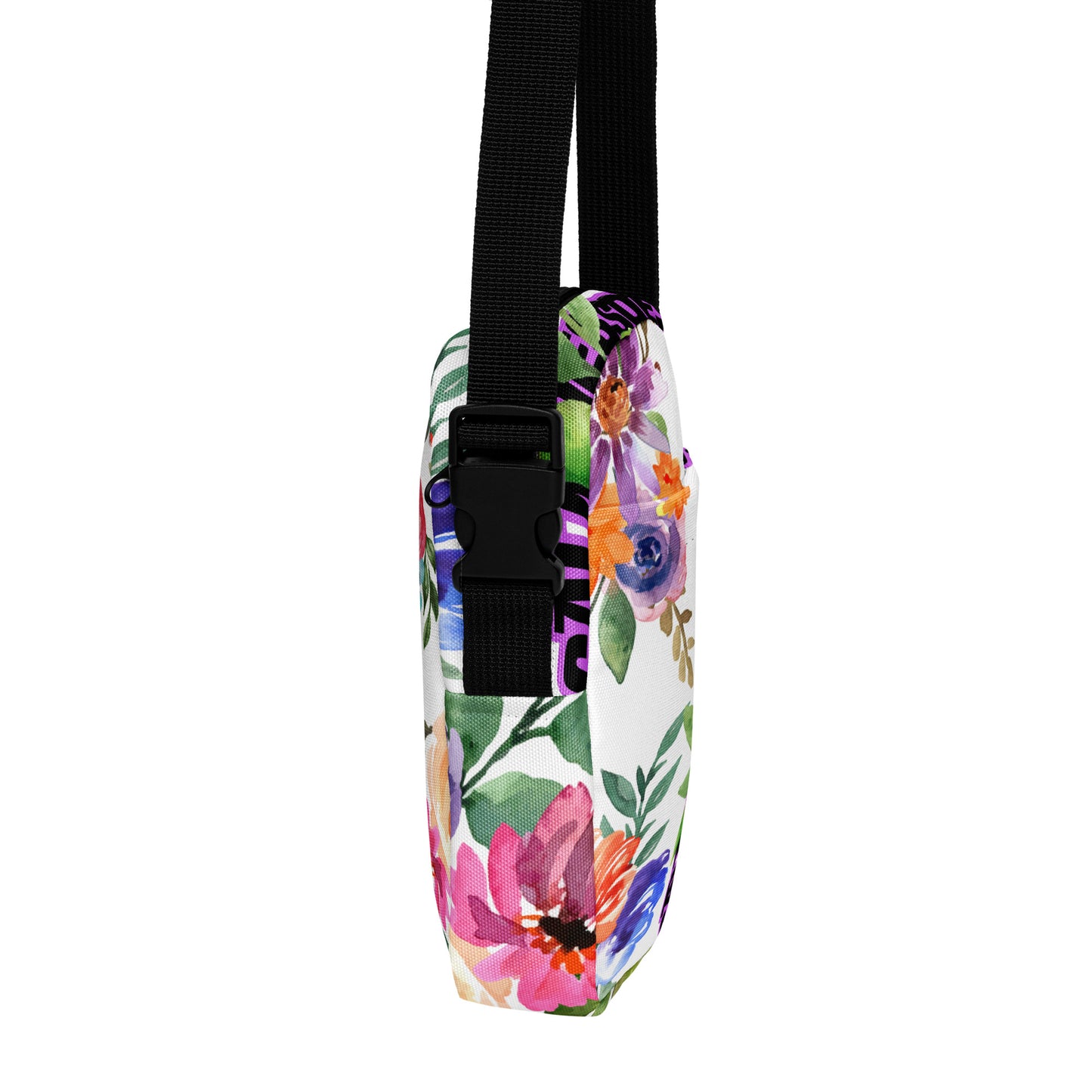 Wreaths Watercolor Flower Cutout, Calmness Designs, Calmnessdesign.COM, Utility crossbody bag
