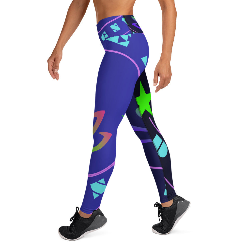 Yoga Meditation, Lotus Pose, Stars, CALMNESS DESIGNS, Creative Designer's, Yoga Leggings