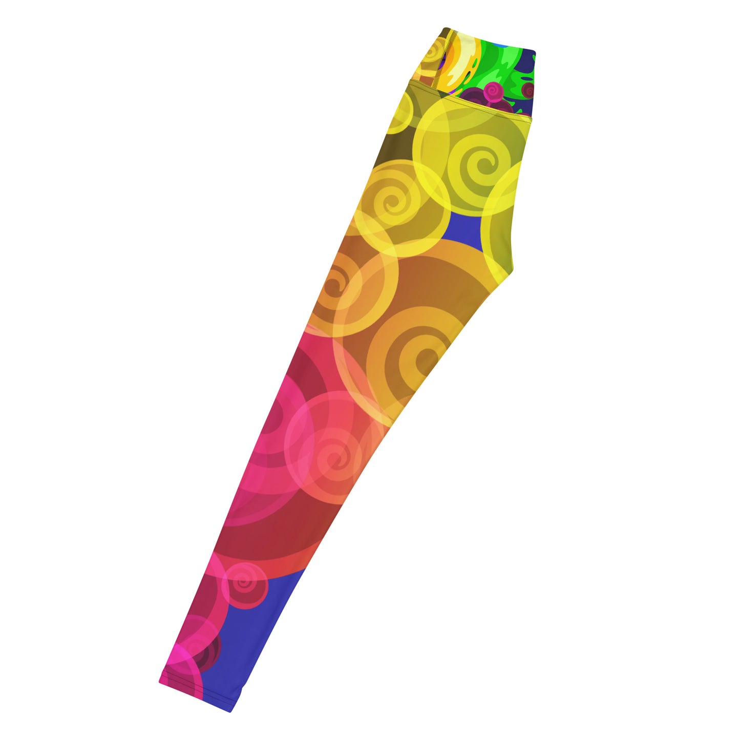 Colorful Swirls Seamless Pattern, Abstract Colorful Background, CALMNESS DESIGNS, Creative Designer' Yoga Leggings