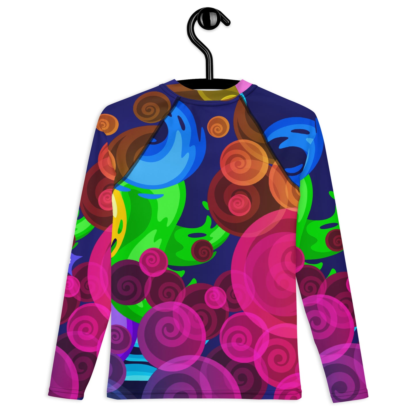 Colorful Swirls Seamless Pattern, Abstract Colorful Background, CALMNESS DESIGNS, Creative Designer's, Youth Rash Guard
