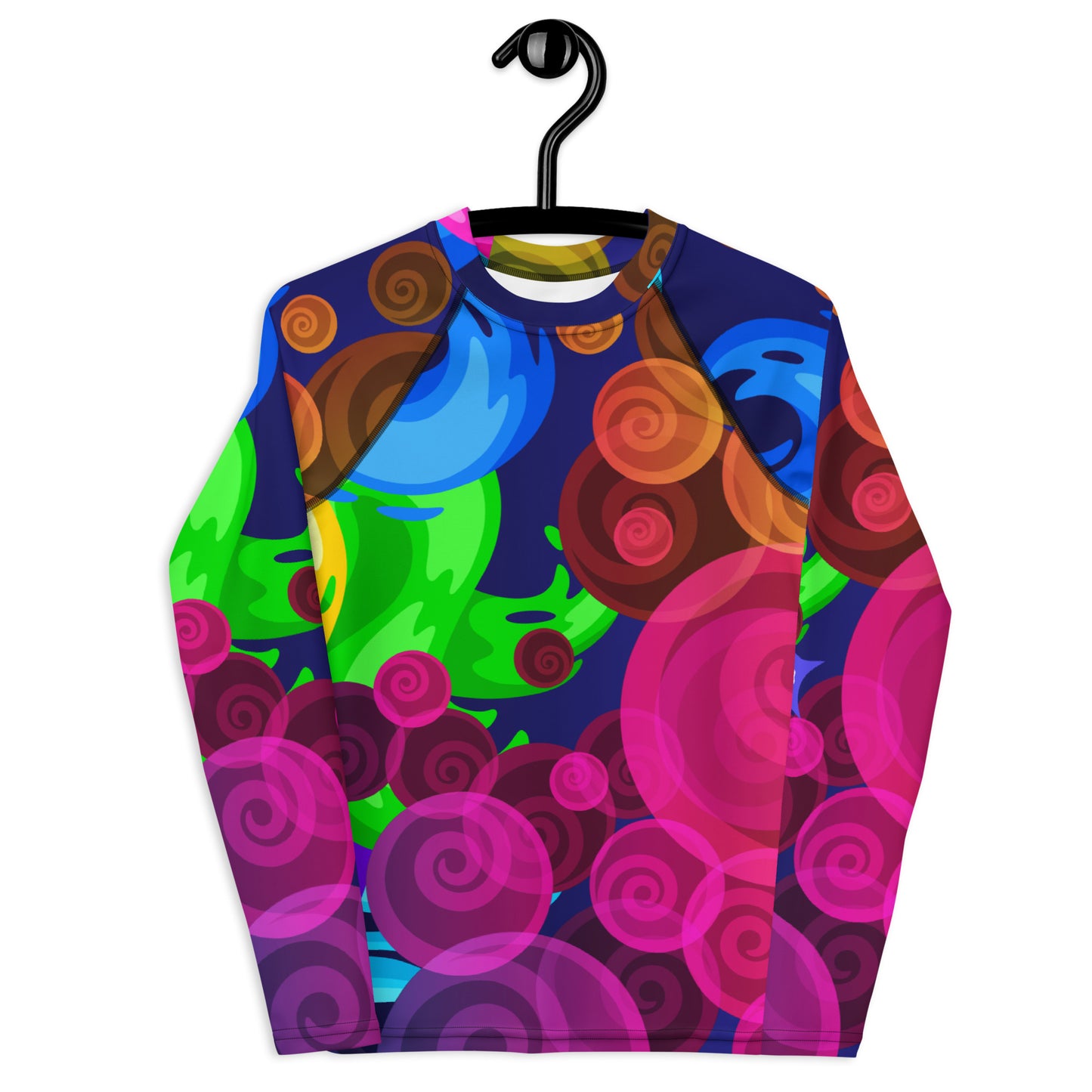 Colorful Swirls Seamless Pattern, Abstract Colorful Background, CALMNESS DESIGNS, Creative Designer's, Youth Rash Guard
