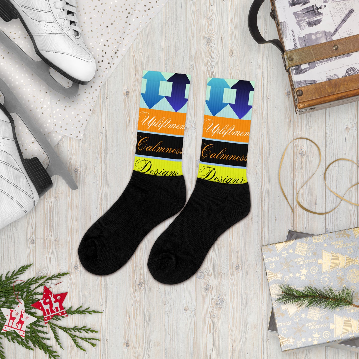 Upliftment, Double Head Arrow, Arrow, Calmness Designs, Creative Designs, Socks