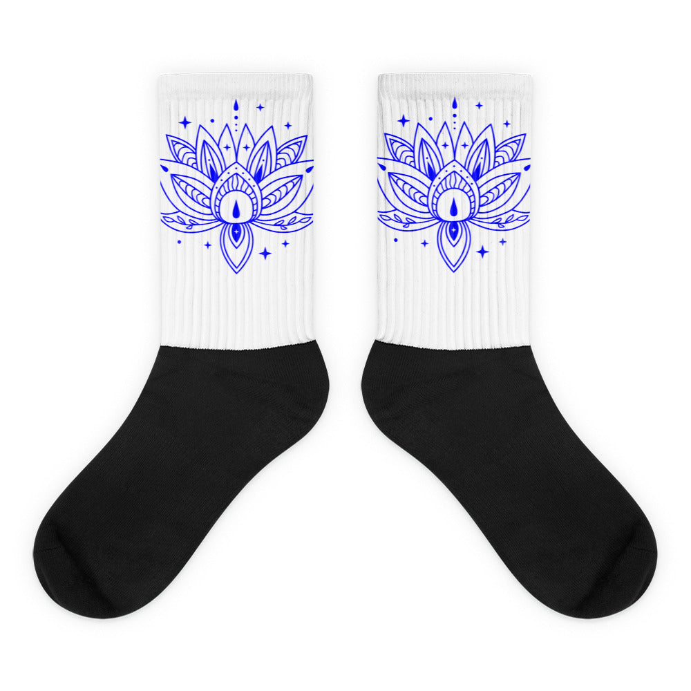 Symbol of Lotus Flower, Calmness Designs, Socks