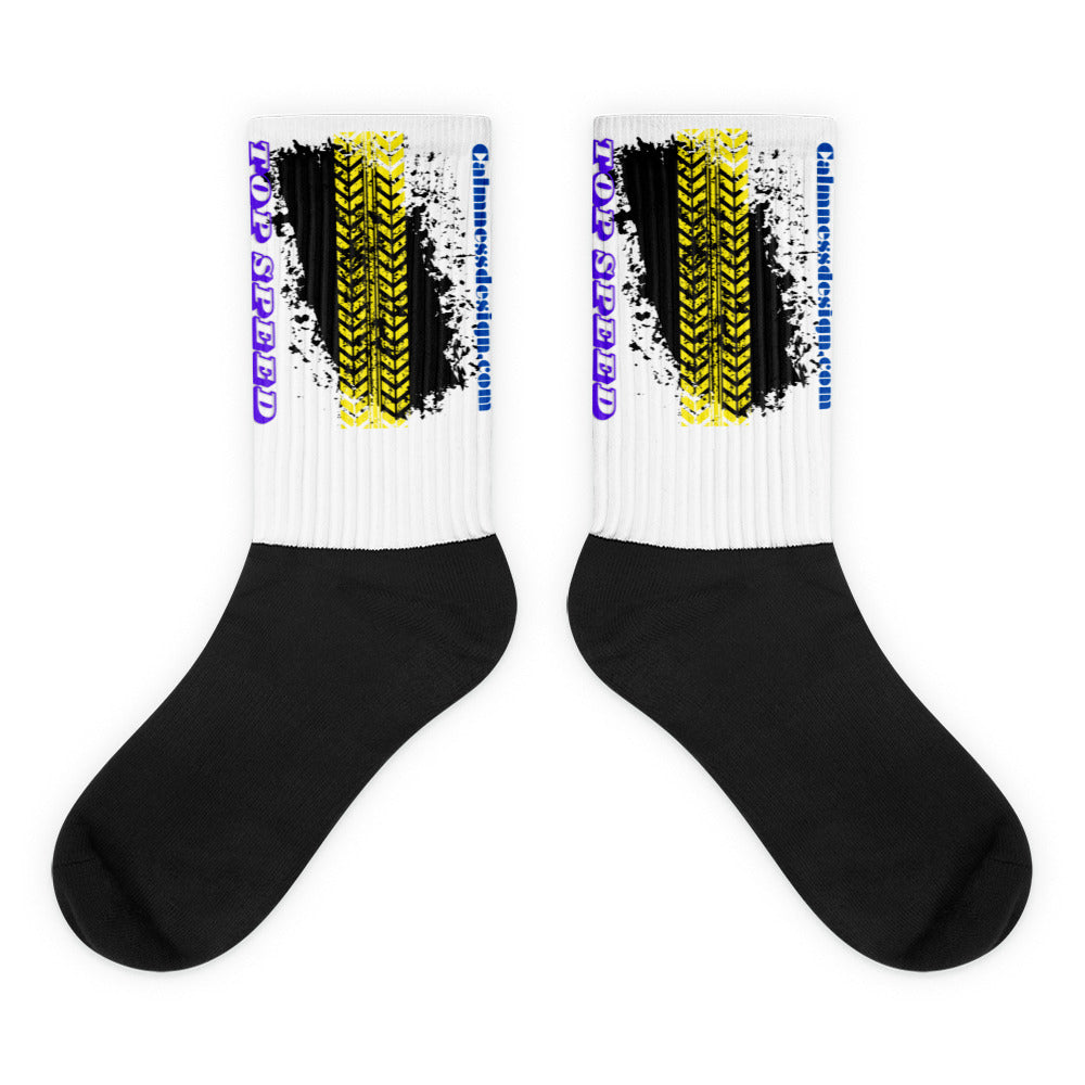 Car Tire Track, Top Speed CalmnessDesign.COM Socks