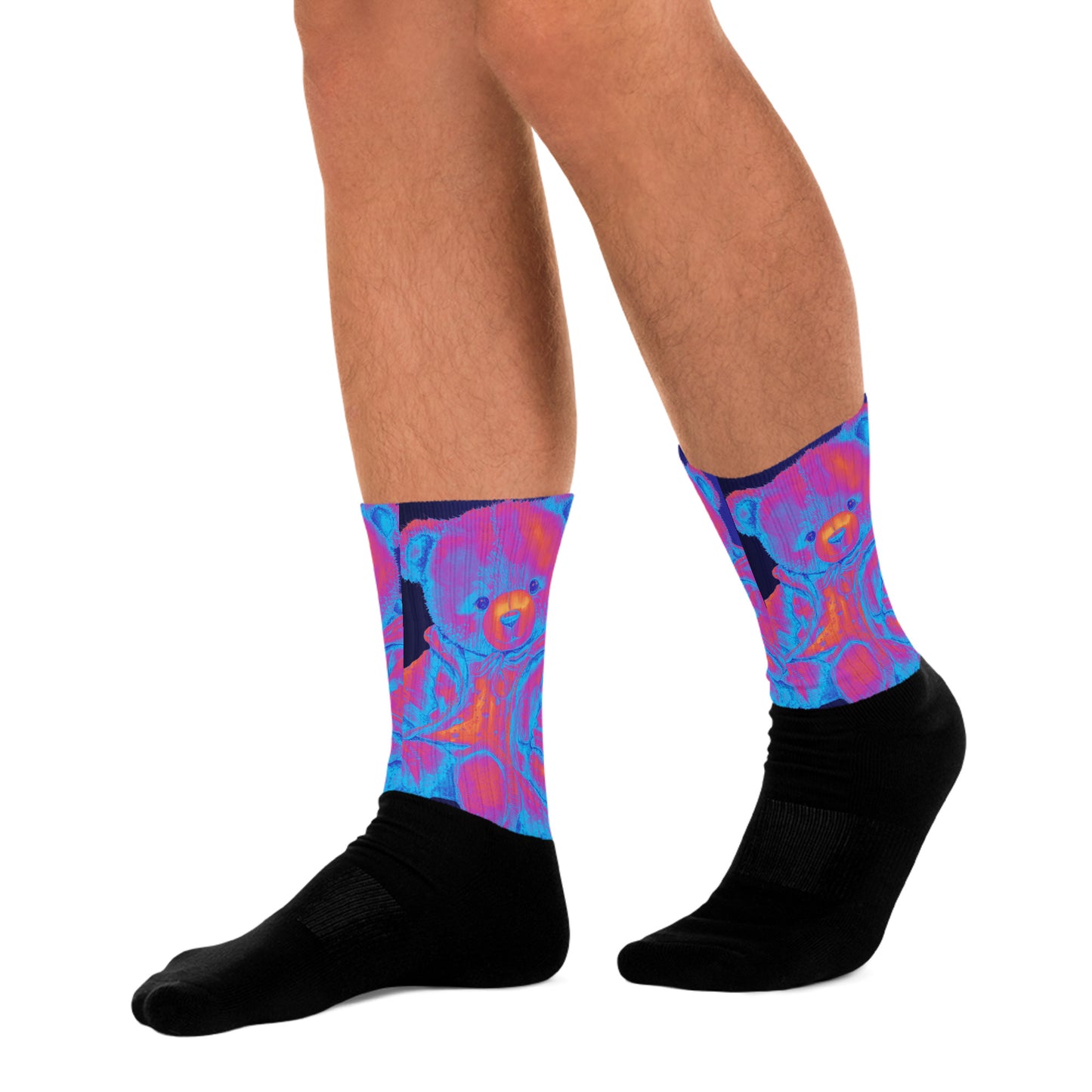 Teddy Bear , RELAXING, Chilling, Calmness Designs, Creative Designs, Socks