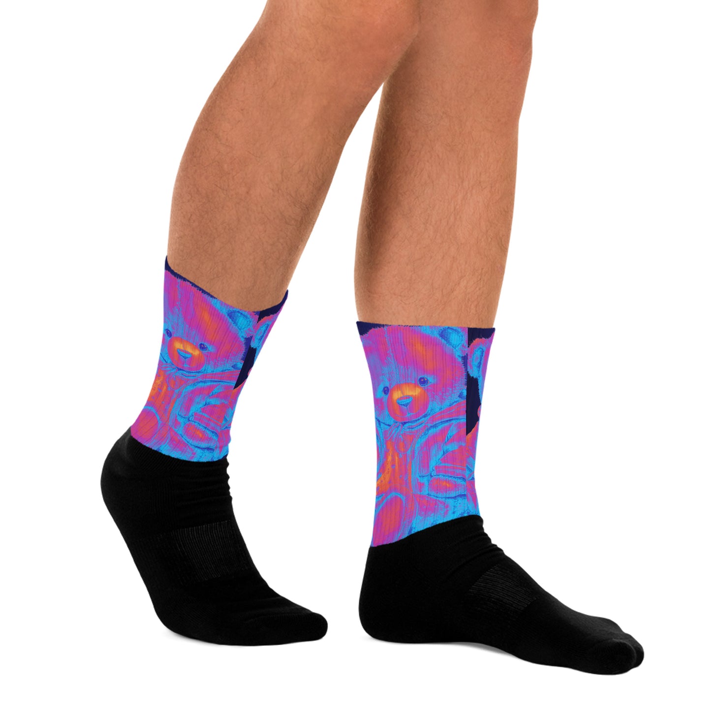 Teddy Bear , RELAXING, Chilling, Calmness Designs, Creative Designs, Socks