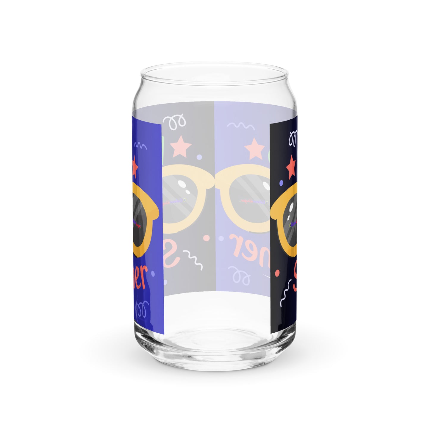 Hello Summer, Summer Vacation Sun Glasses, Stars, CALMNESS DESIGNS, Creative Designer's, Can-shaped glass