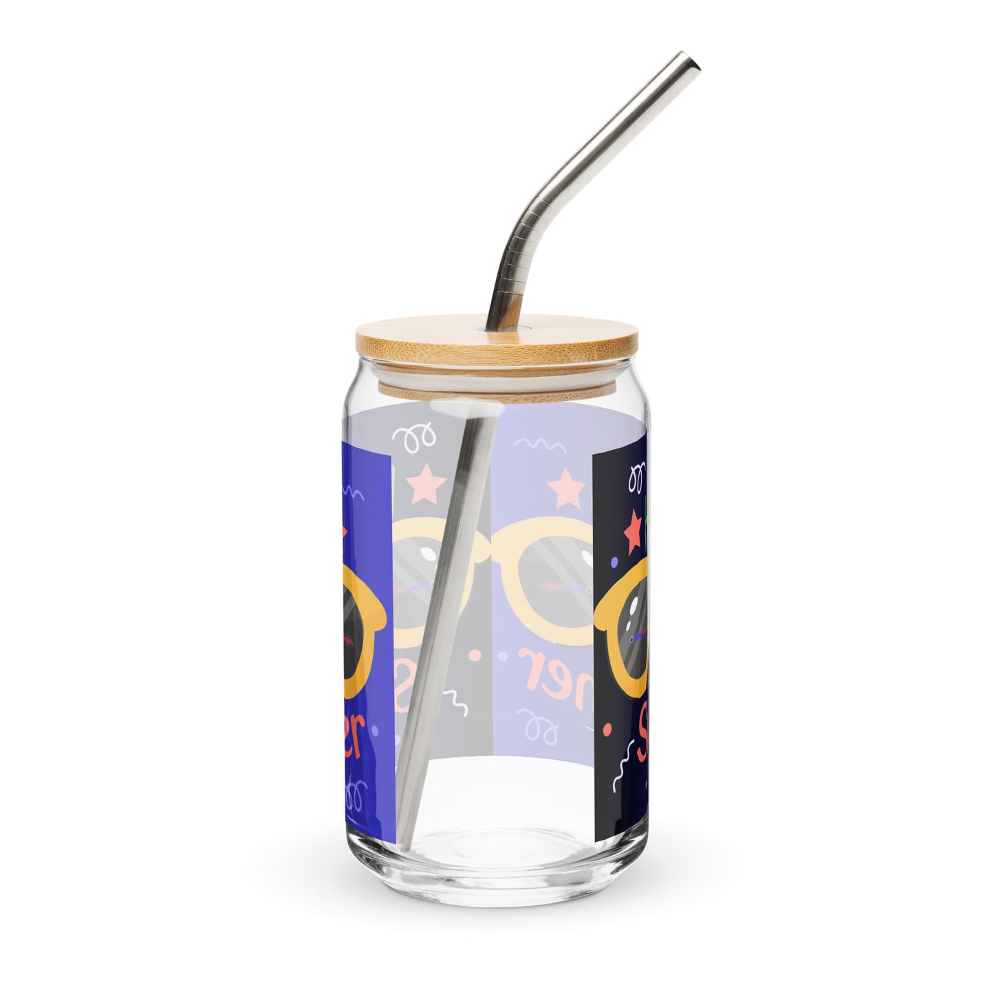 Hello Summer, Summer Vacation Sun Glasses, Stars, CALMNESS DESIGNS, Creative Designer's, Can-shaped glass