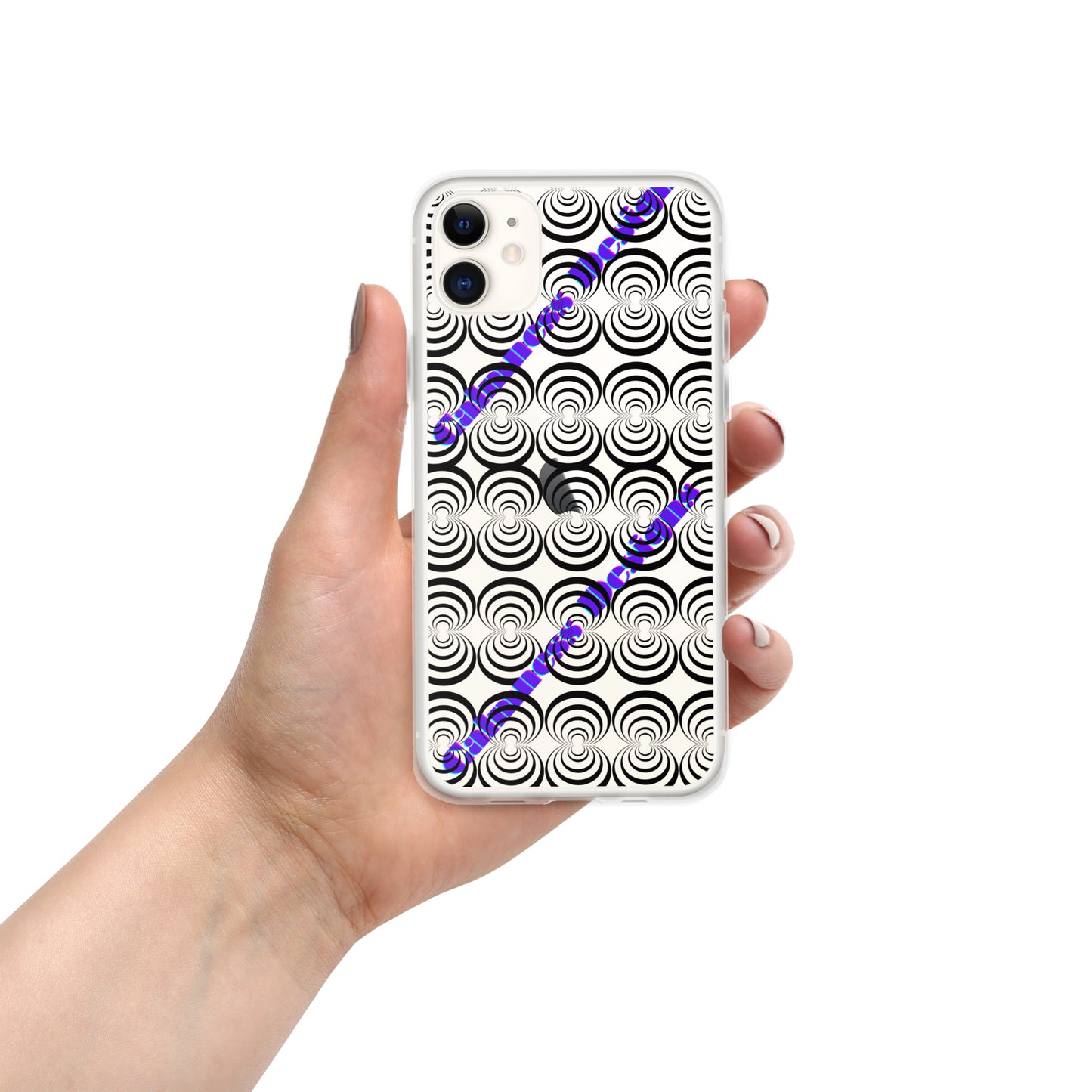 Round Circle Lines, Calmness Designs, Clear Case for iPhone®
