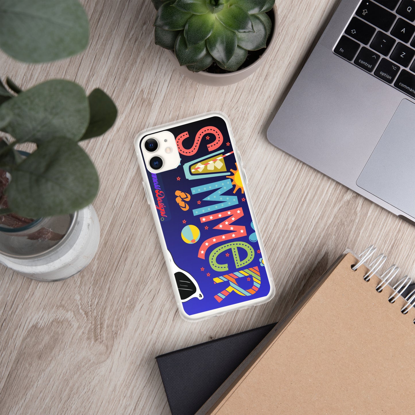 Hello Summer, Summer Vacation Sun Glasses, Stars, CALMNESS DESIGNS, Creative Designer's, Clear Case for iPhone®