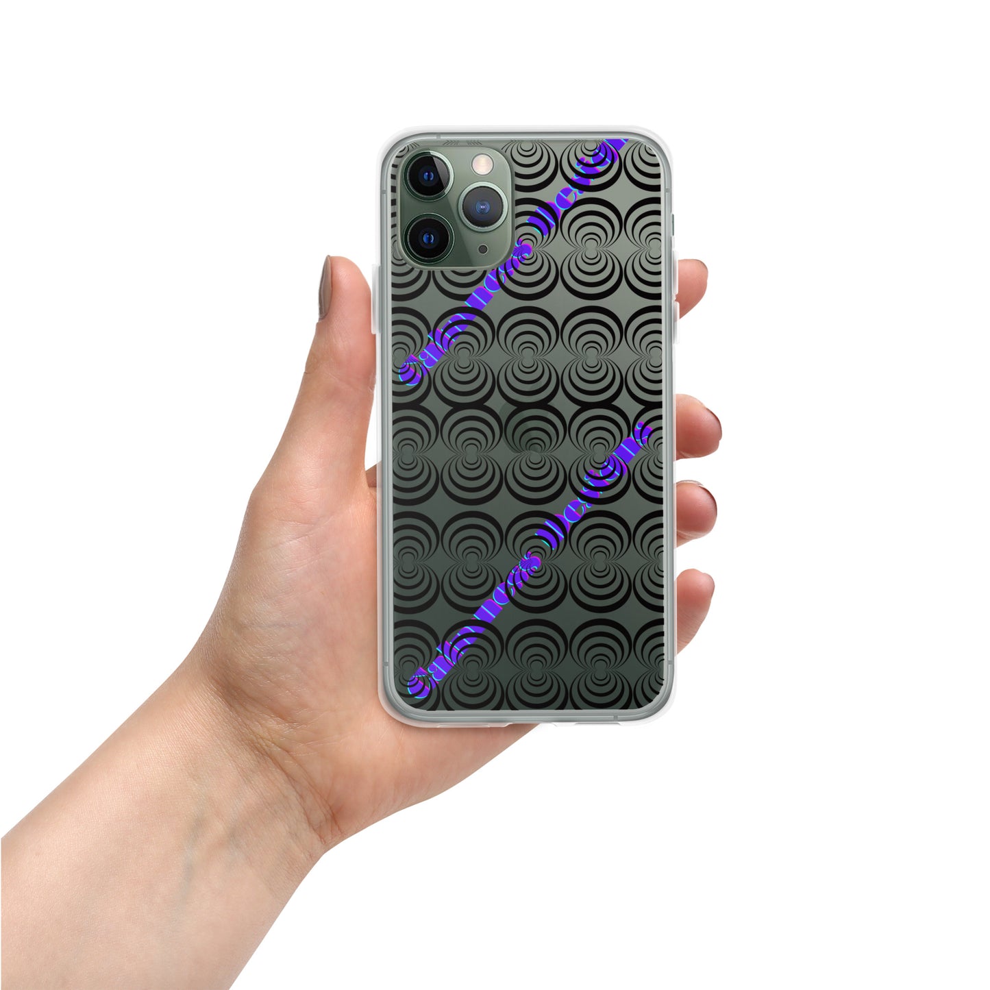 Round Circle Lines, Calmness Designs, Clear Case for iPhone®