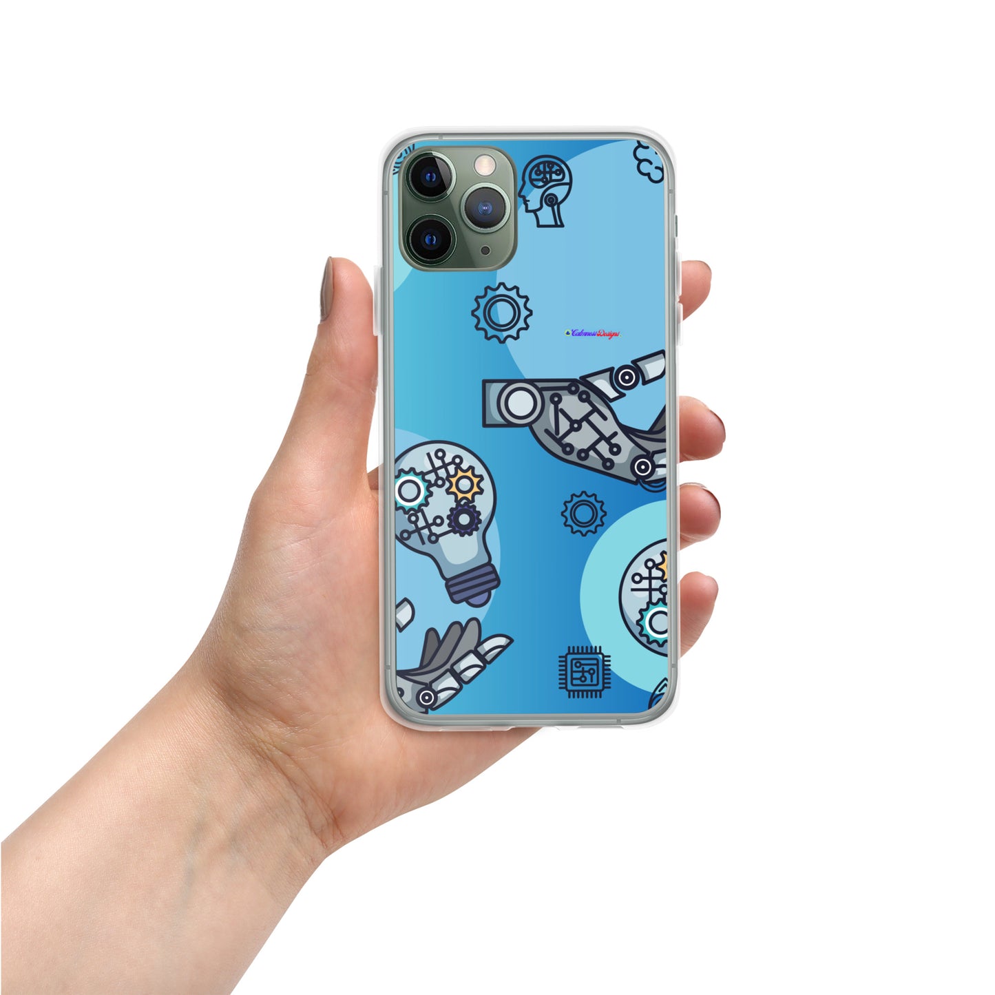 Circuit Board Technology, Hand Drawn Electronic Integrated Circuit, Digital Network Technology, Clear Case for iPhone®