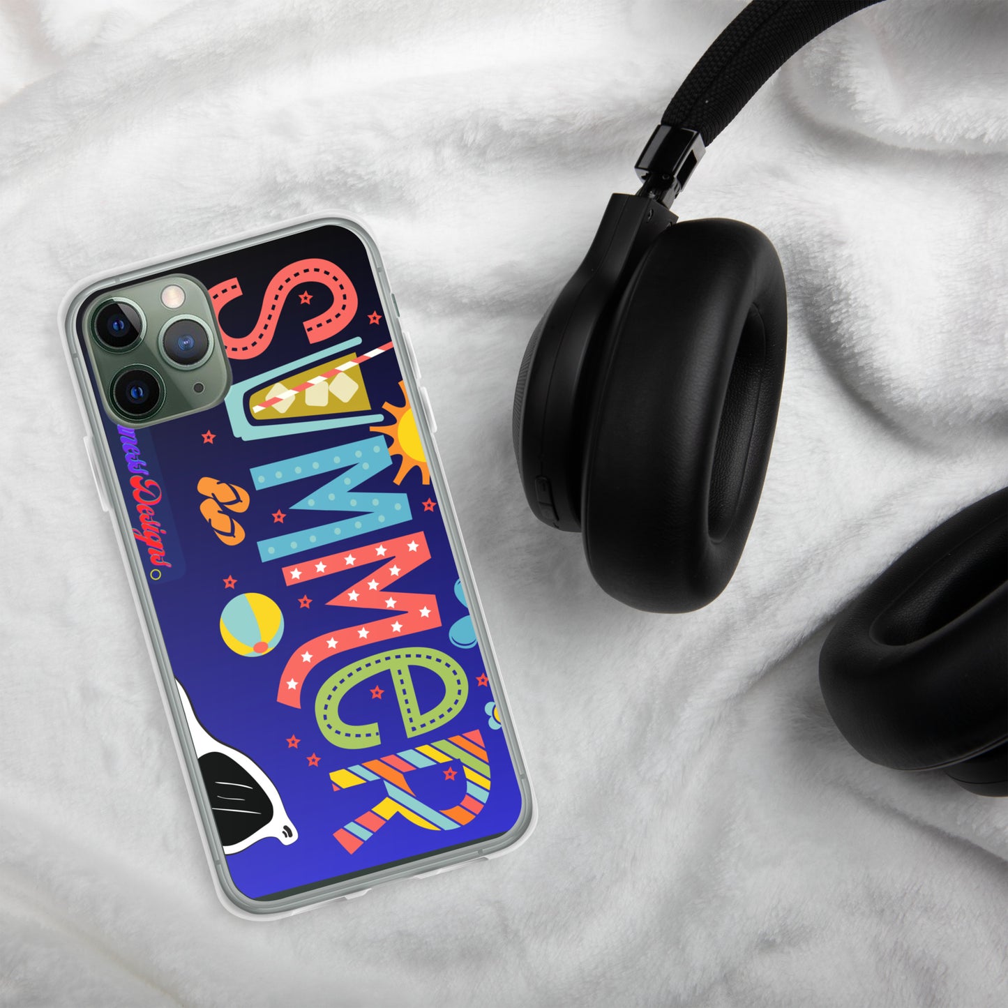 Hello Summer, Summer Vacation Sun Glasses, Stars, CALMNESS DESIGNS, Creative Designer's, Clear Case for iPhone®