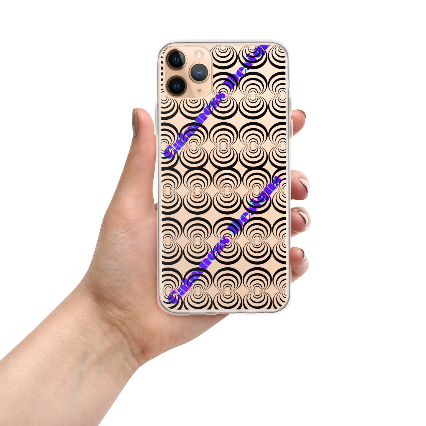 Round Circle Lines, Calmness Designs, Clear Case for iPhone®