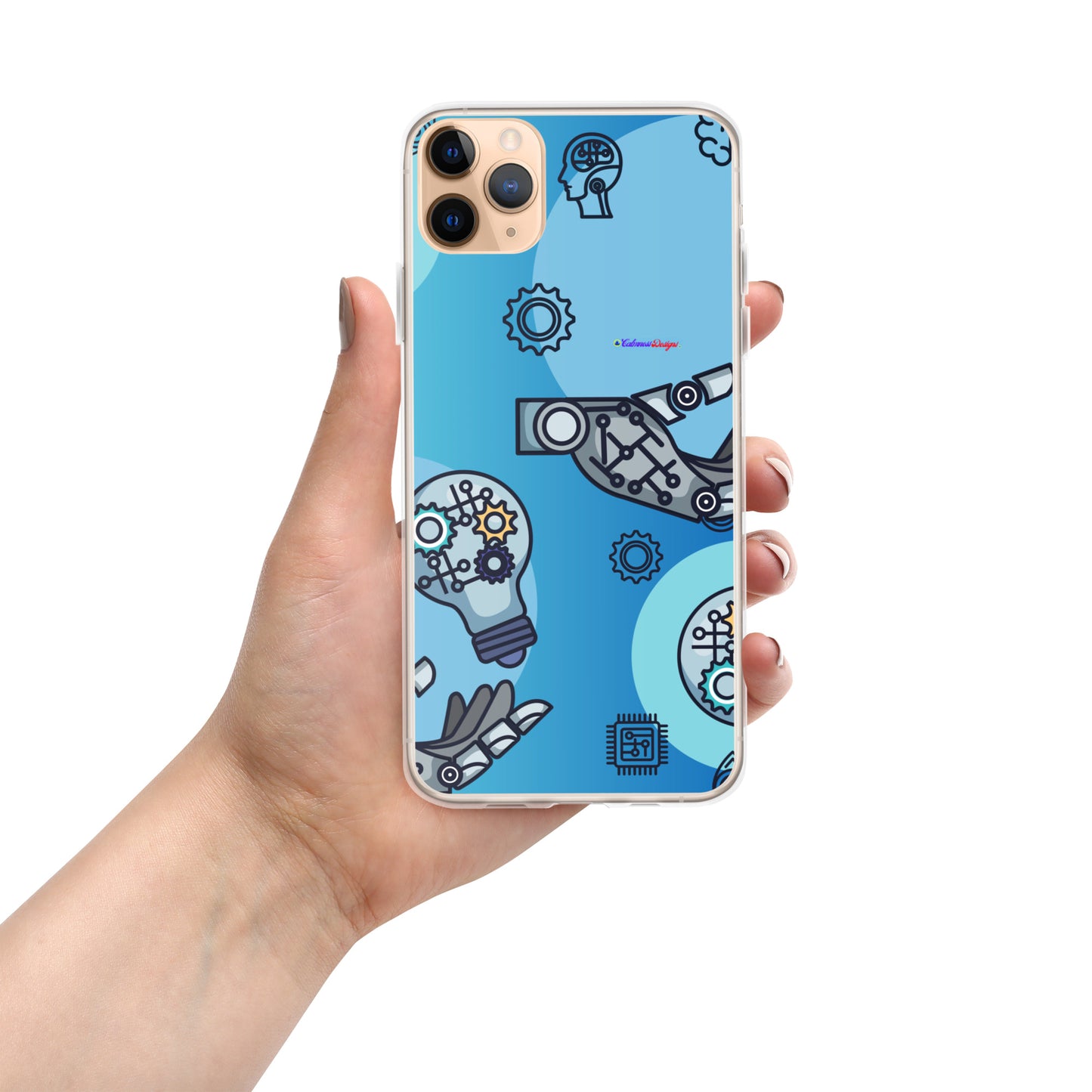 Circuit Board Technology, Hand Drawn Electronic Integrated Circuit, Digital Network Technology, Clear Case for iPhone®
