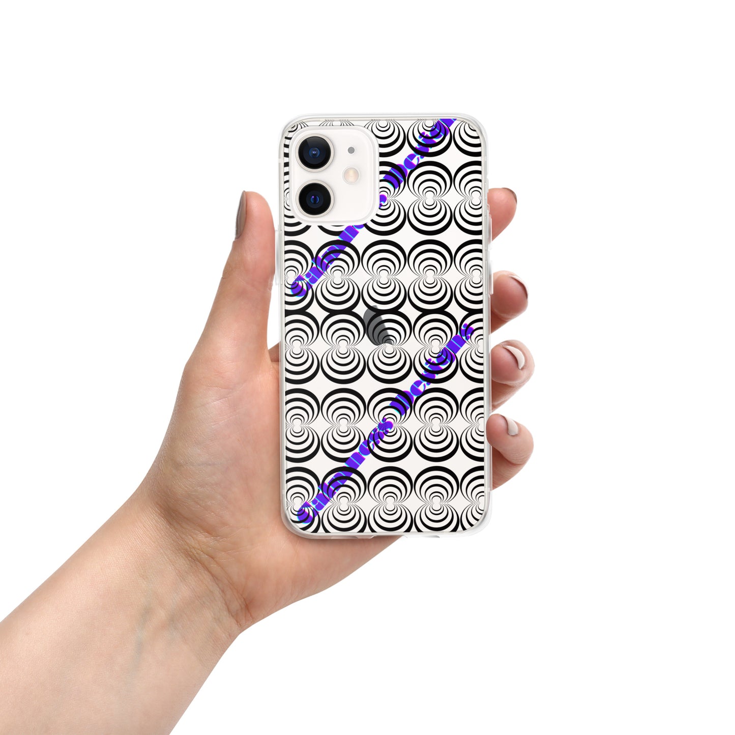 Round Circle Lines, Calmness Designs, Clear Case for iPhone®