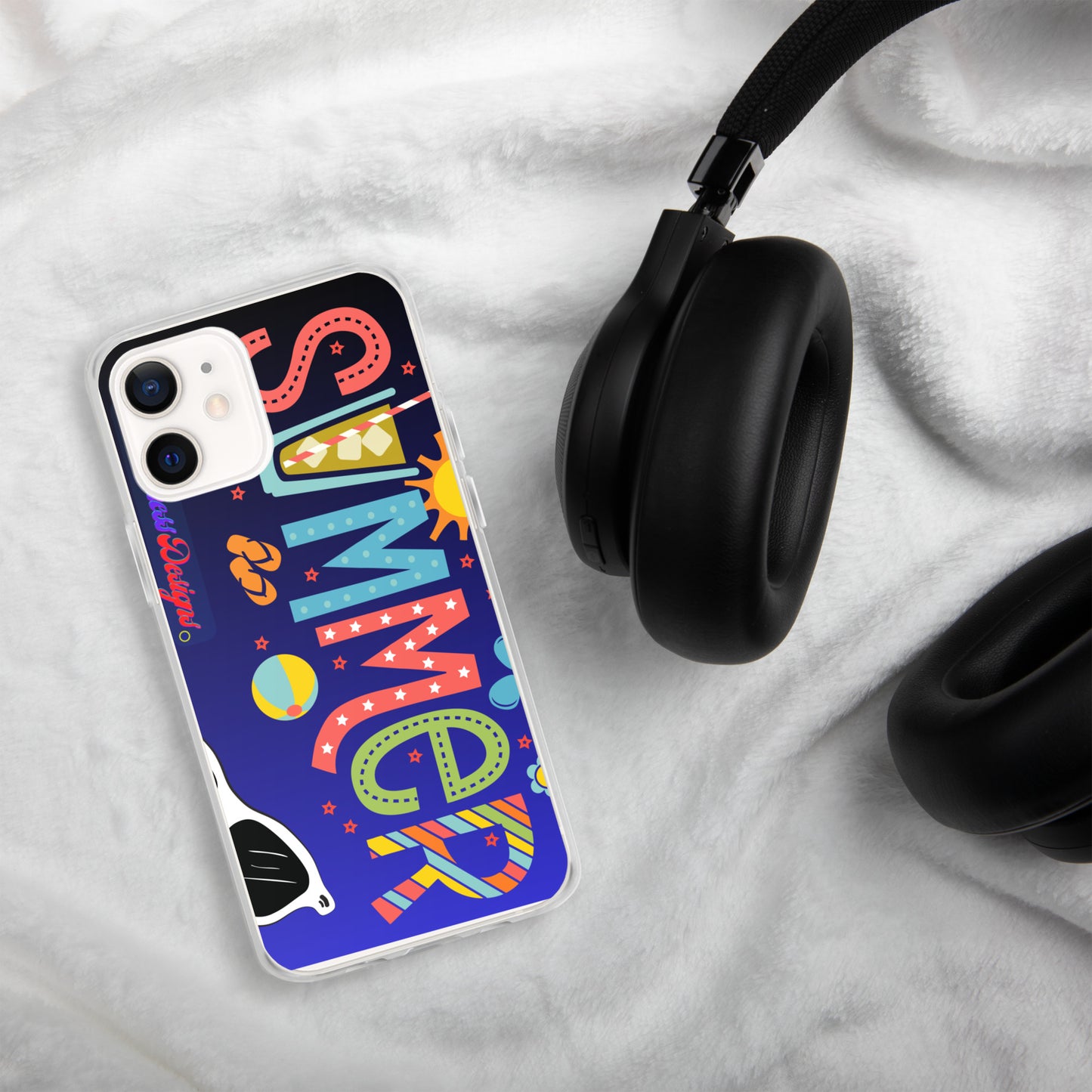 Hello Summer, Summer Vacation Sun Glasses, Stars, CALMNESS DESIGNS, Creative Designer's, Clear Case for iPhone®