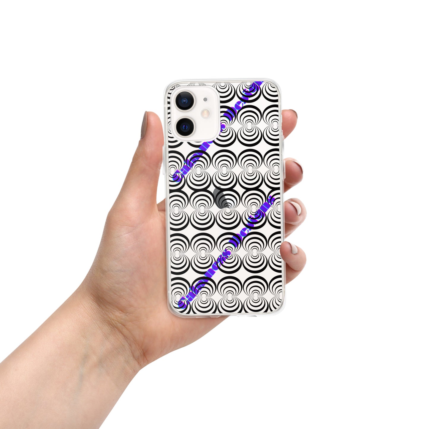 Round Circle Lines, Calmness Designs, Clear Case for iPhone®