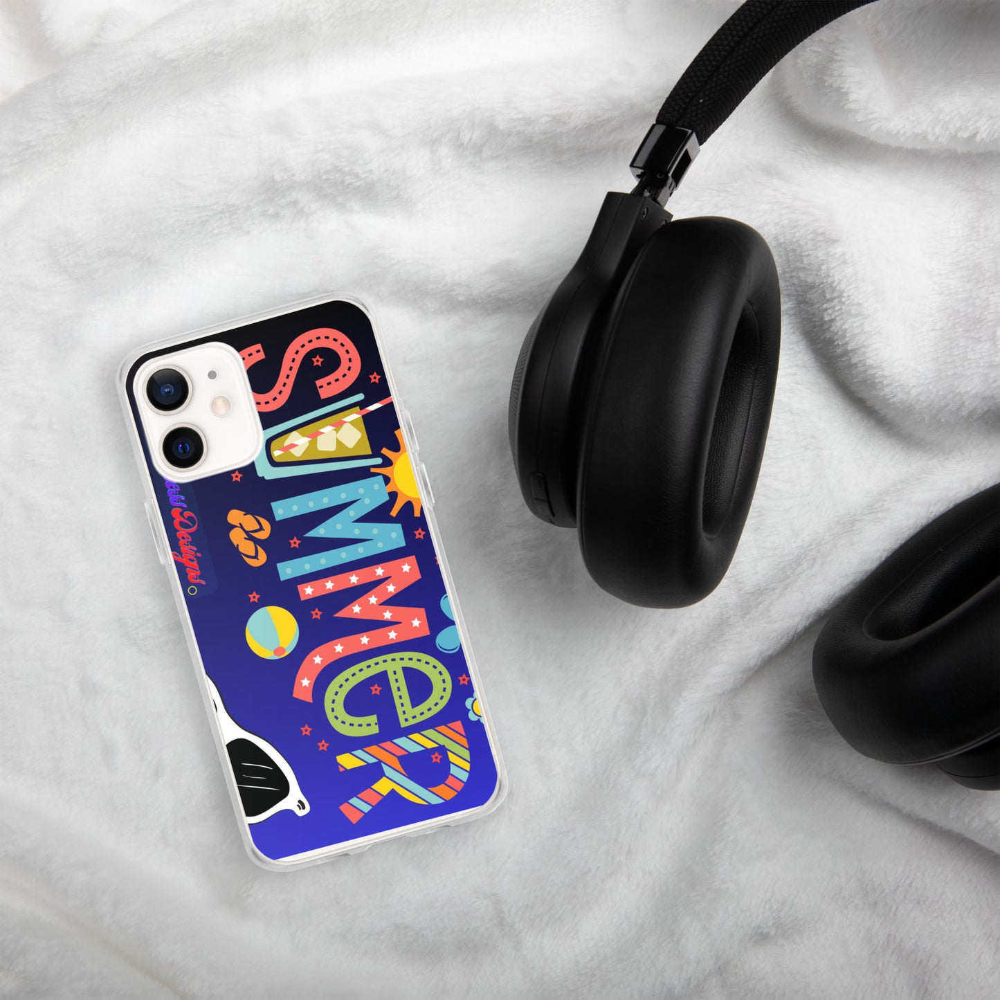 Hello Summer, Summer Vacation Sun Glasses, Stars, CALMNESS DESIGNS, Creative Designer's, Clear Case for iPhone®
