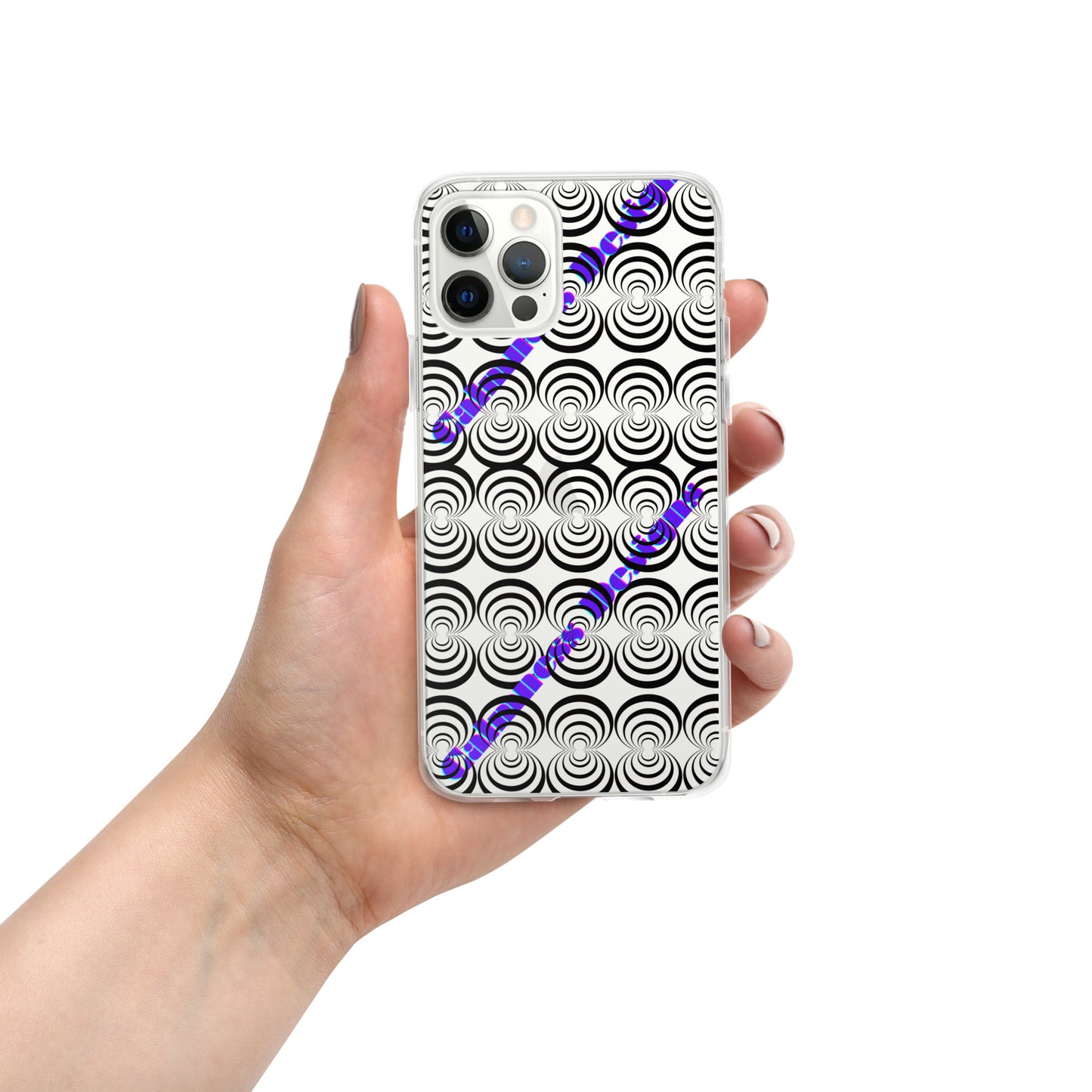 Round Circle Lines, Calmness Designs, Clear Case for iPhone®