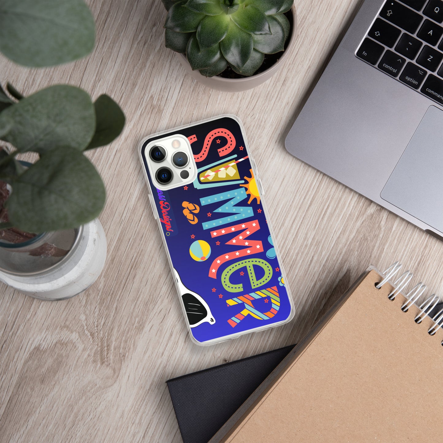 Hello Summer, Summer Vacation Sun Glasses, Stars, CALMNESS DESIGNS, Creative Designer's, Clear Case for iPhone®