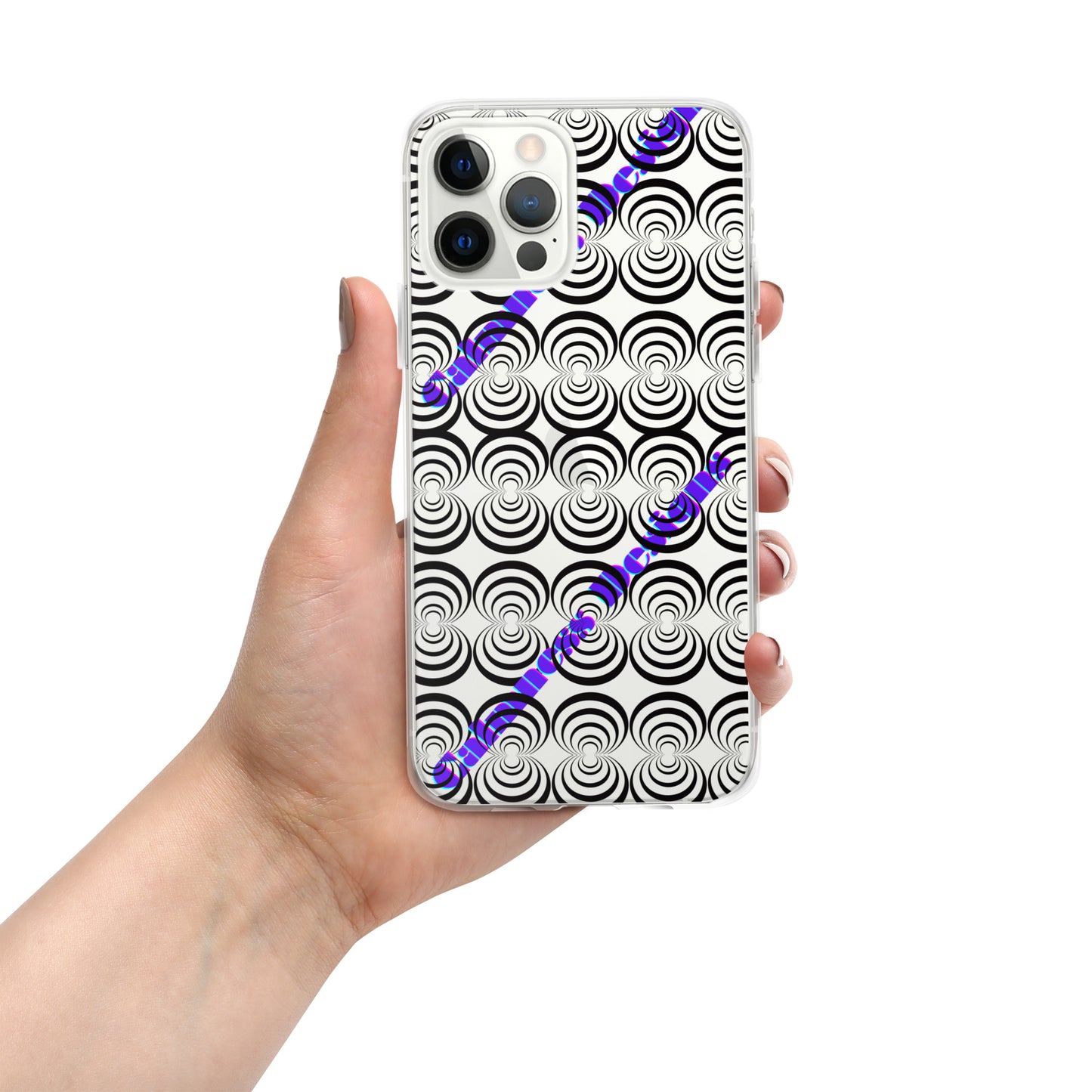 Round Circle Lines, Calmness Designs, Clear Case for iPhone®