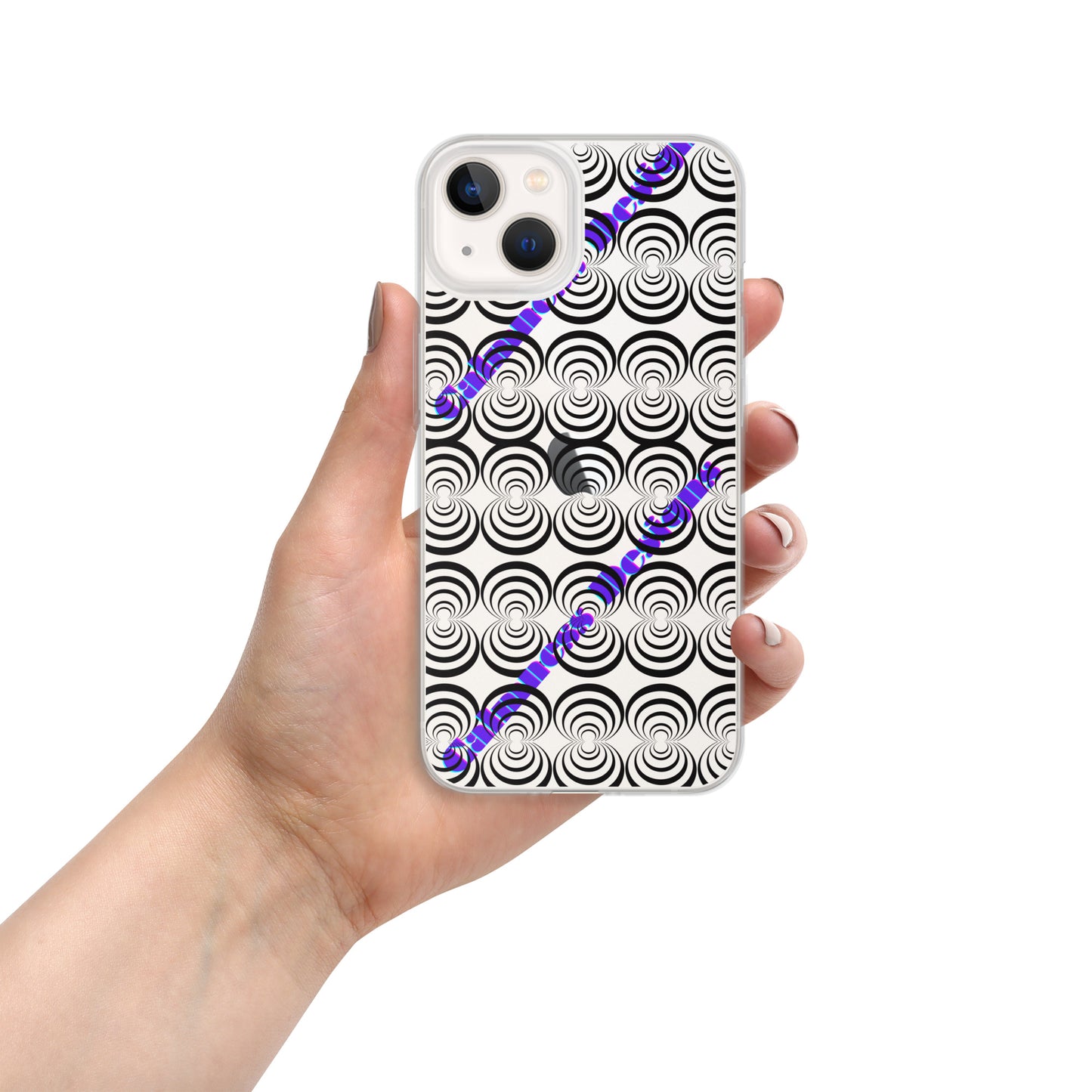 Round Circle Lines, Calmness Designs, Clear Case for iPhone®