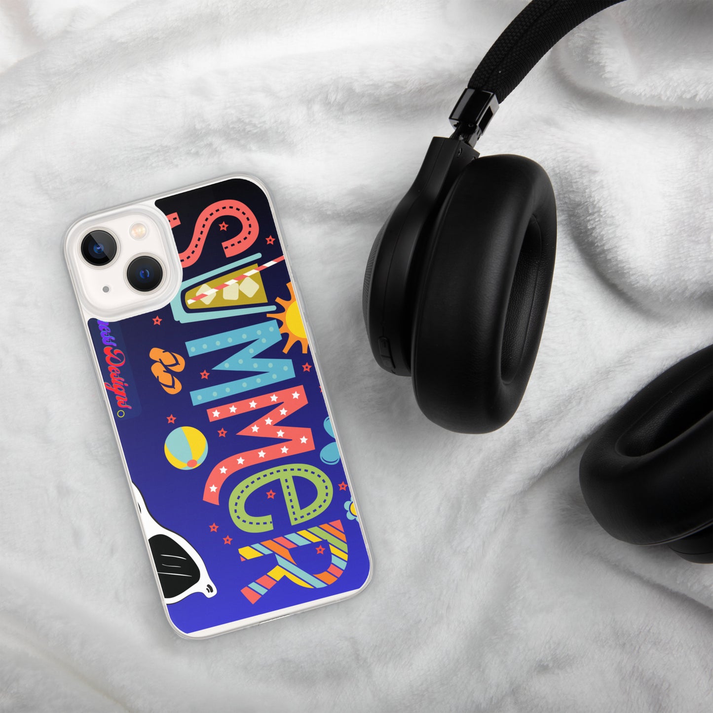 Hello Summer, Summer Vacation Sun Glasses, Stars, CALMNESS DESIGNS, Creative Designer's, Clear Case for iPhone®