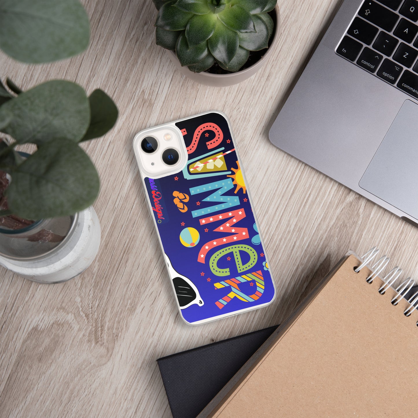 Hello Summer, Summer Vacation Sun Glasses, Stars, CALMNESS DESIGNS, Creative Designer's, Clear Case for iPhone®