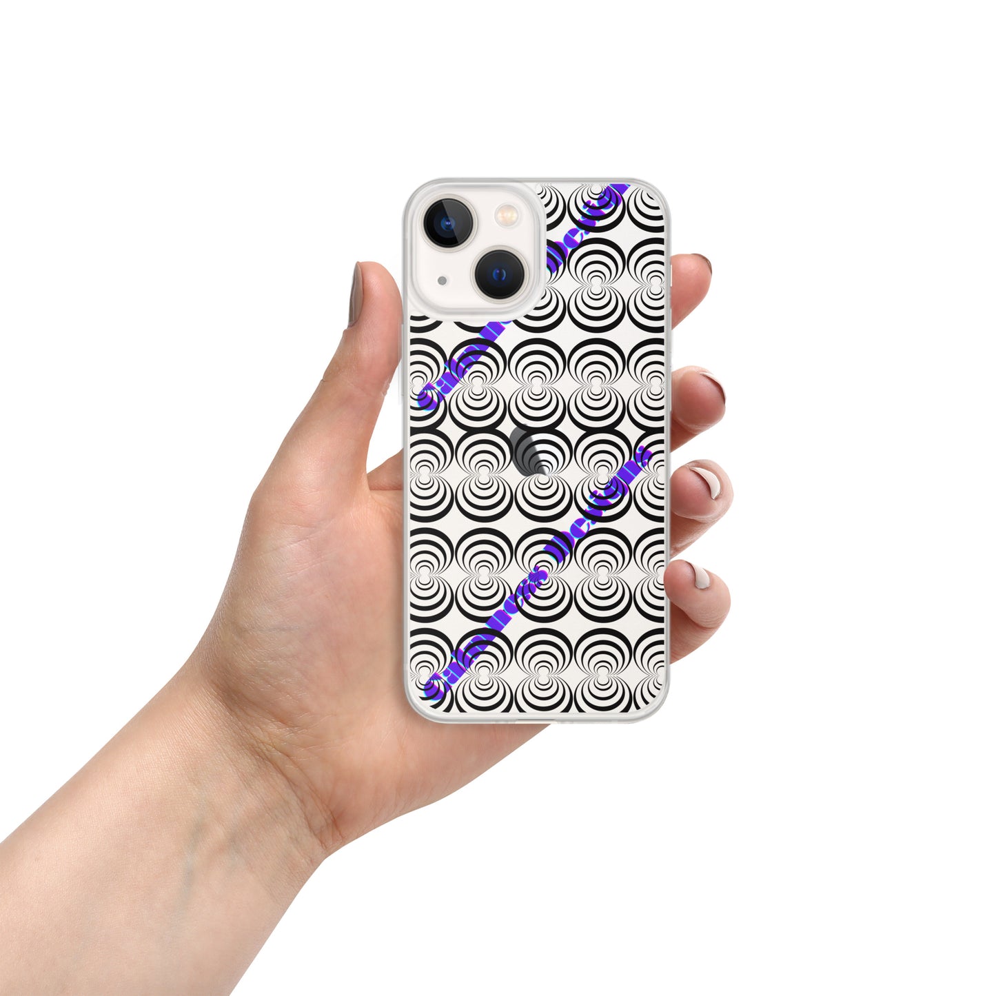 Round Circle Lines, Calmness Designs, Clear Case for iPhone®
