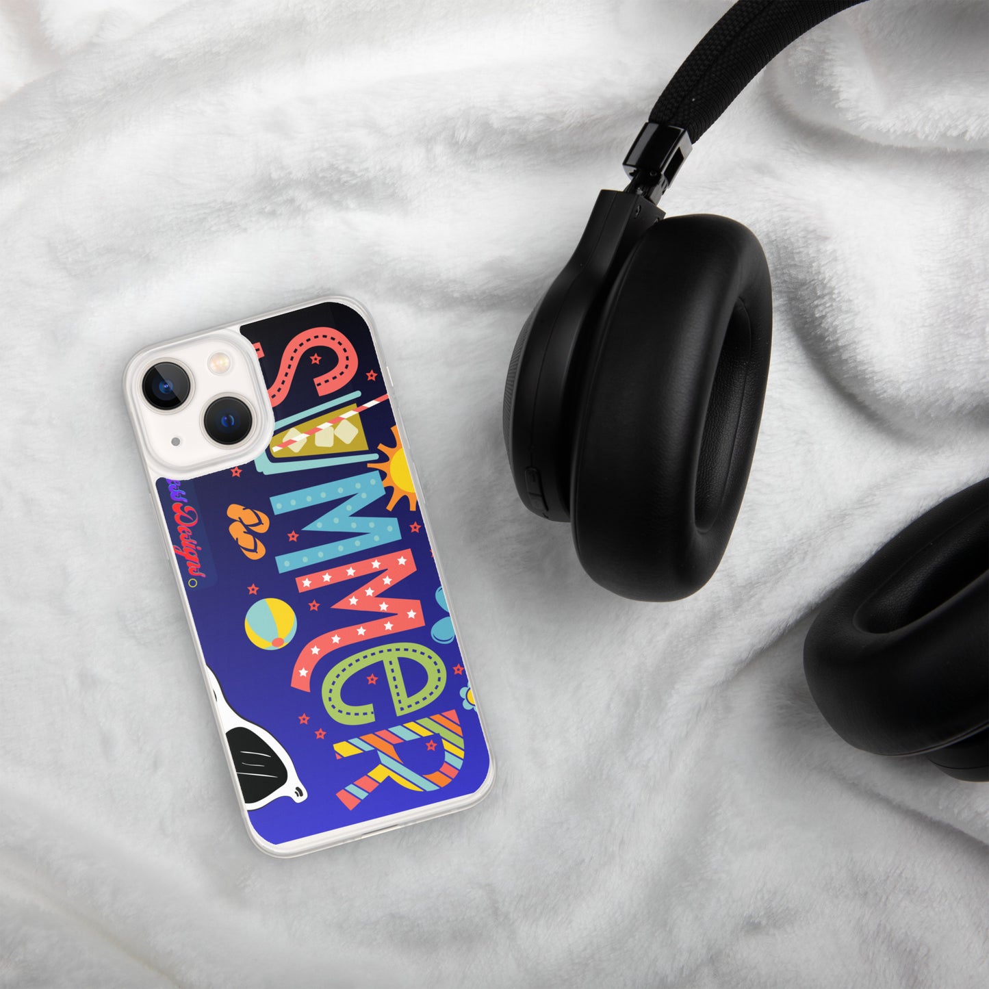 Hello Summer, Summer Vacation Sun Glasses, Stars, CALMNESS DESIGNS, Creative Designer's, Clear Case for iPhone®